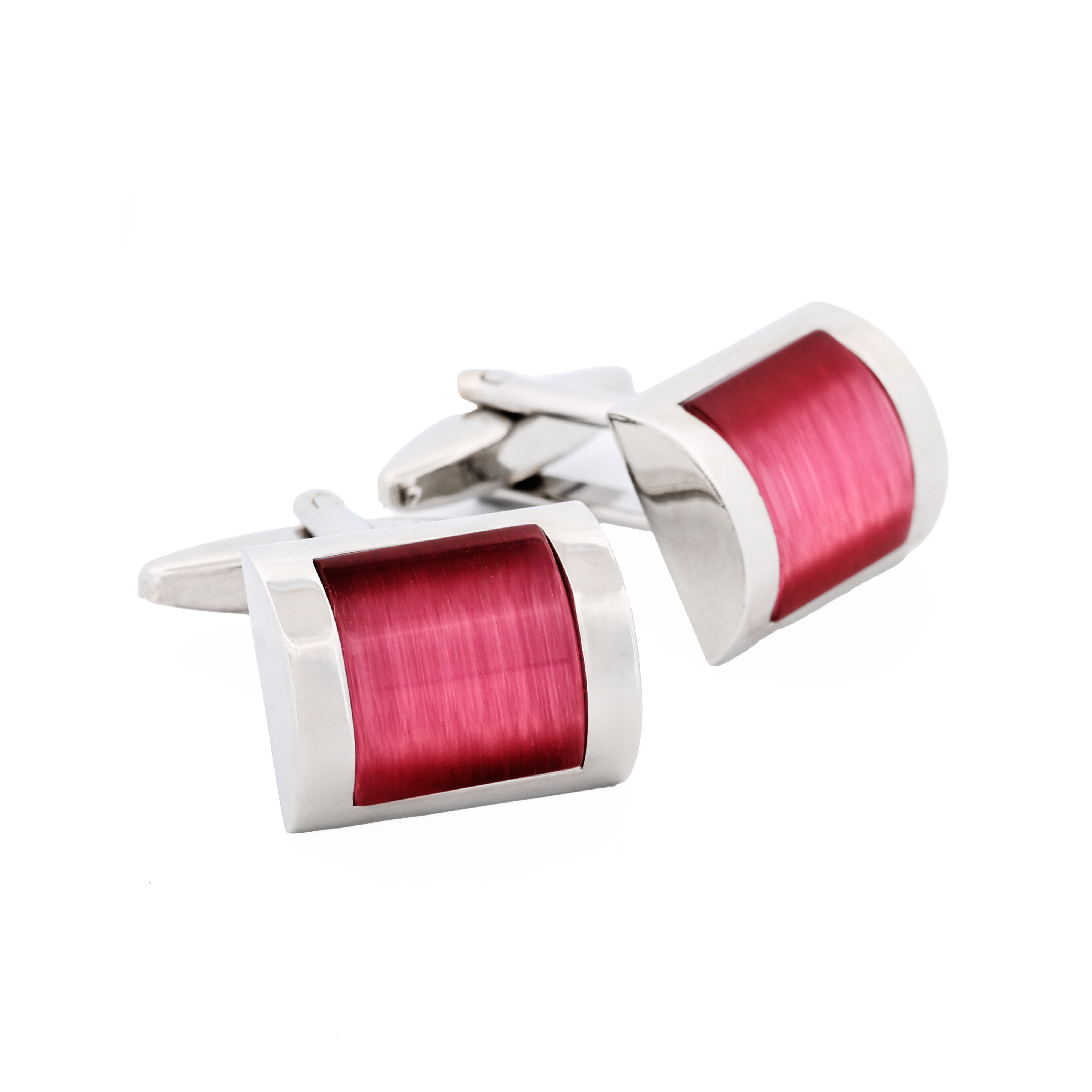 Pink cat's eye Cufflinks