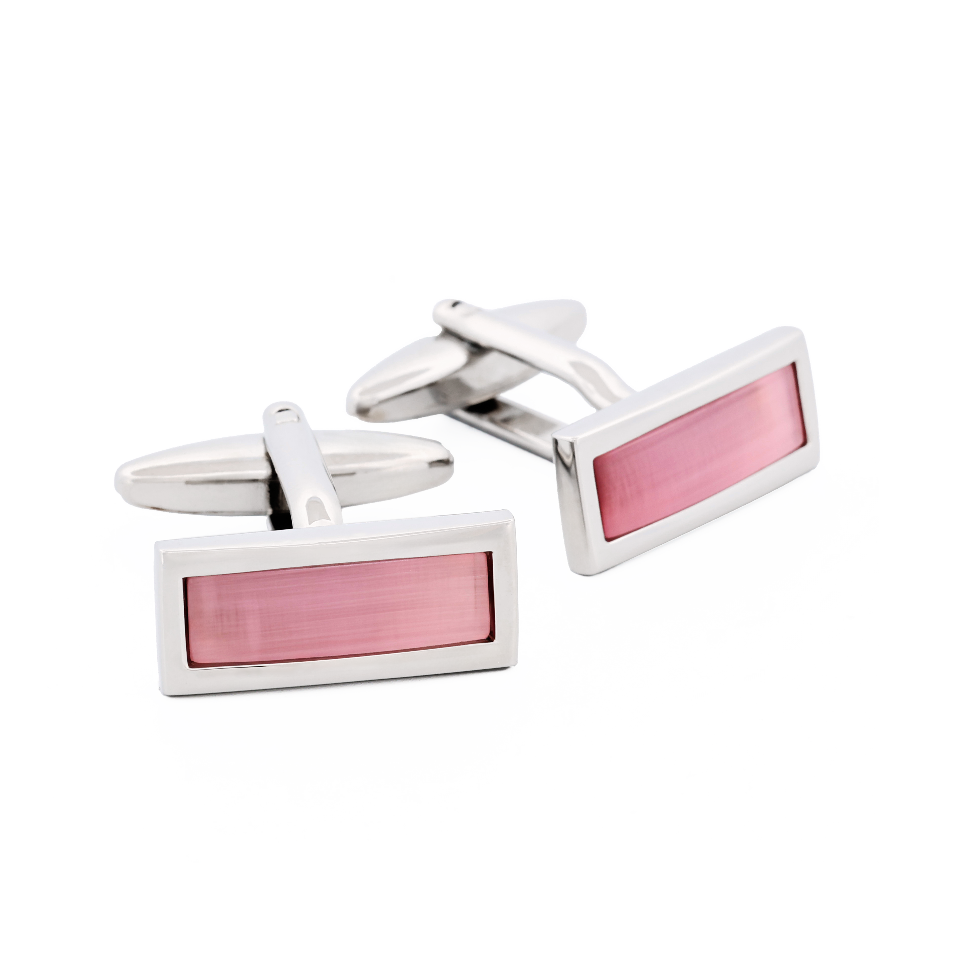 Pink Cat's Eye Cufflinks