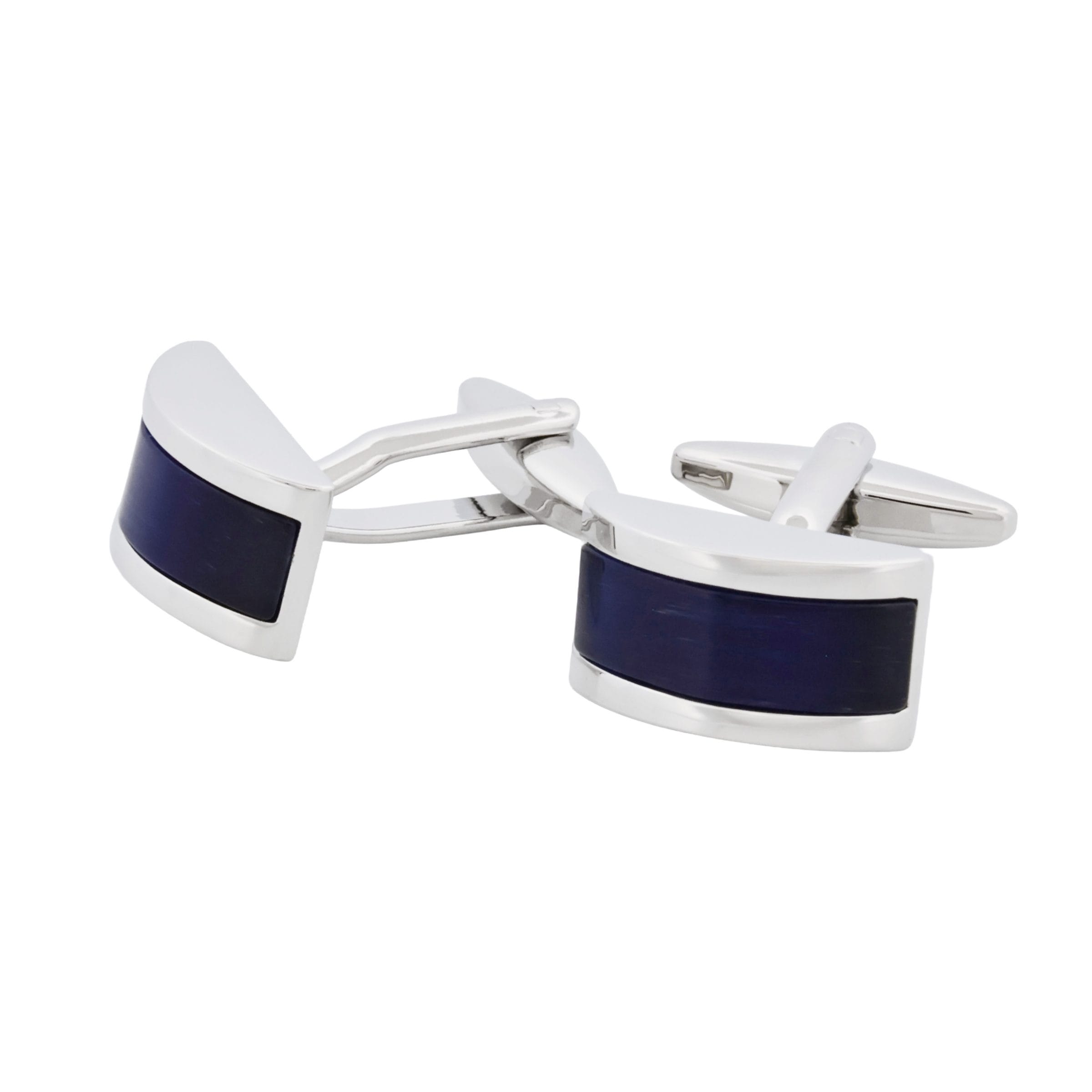 Dark Blue Cat's Eye Cufflinks