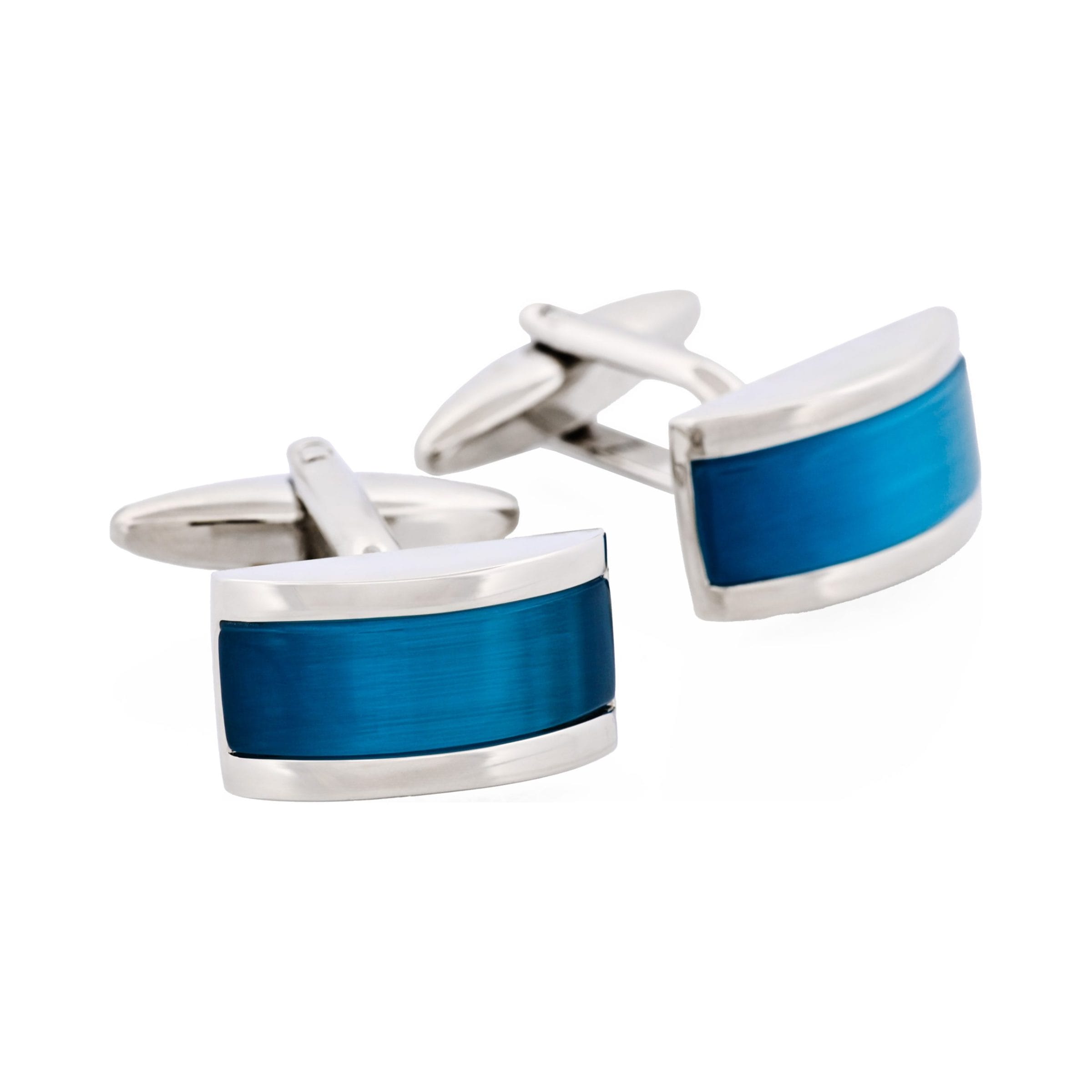 Aqua Cat's Eye Cufflinks