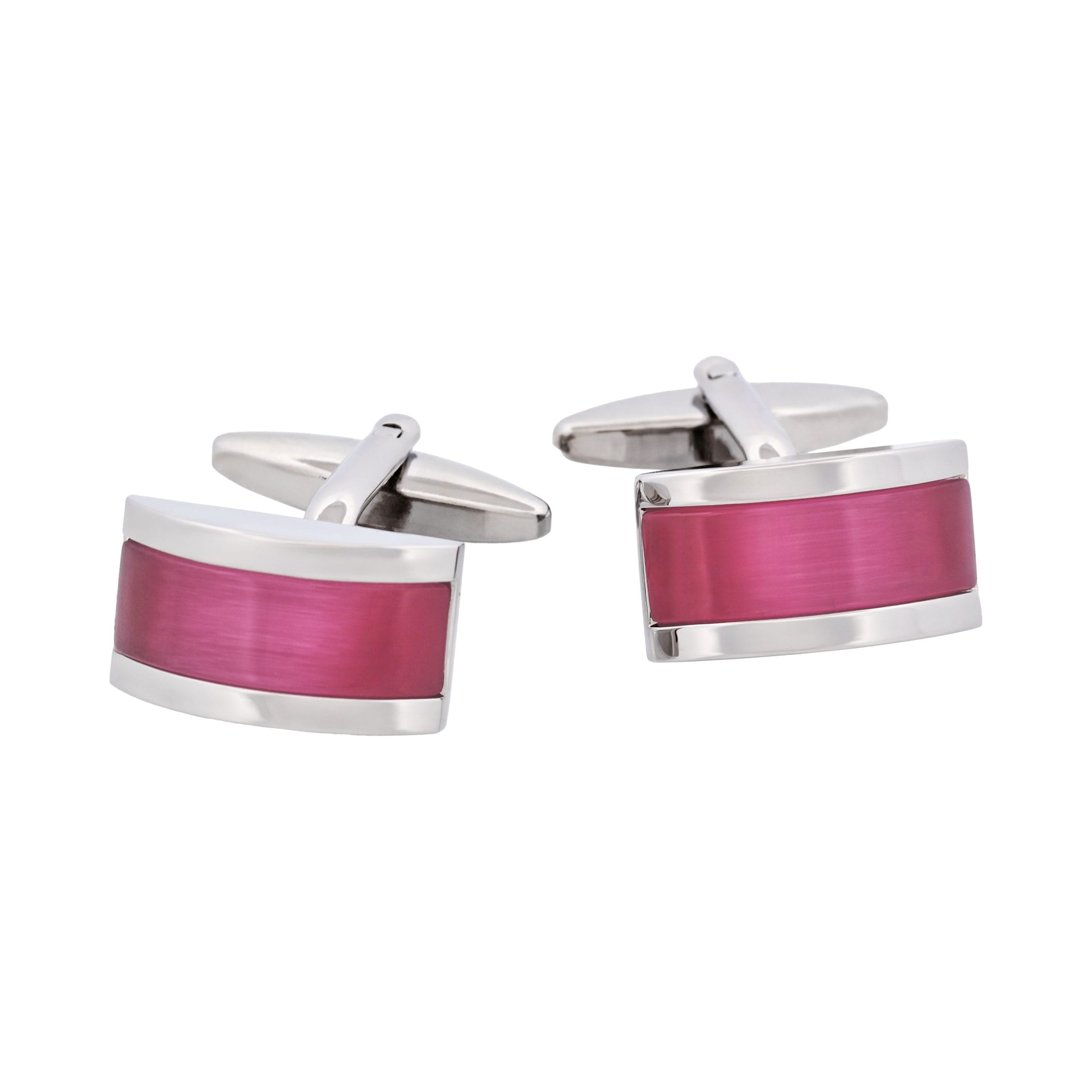 Pink Cat's Eye Cufflinks
