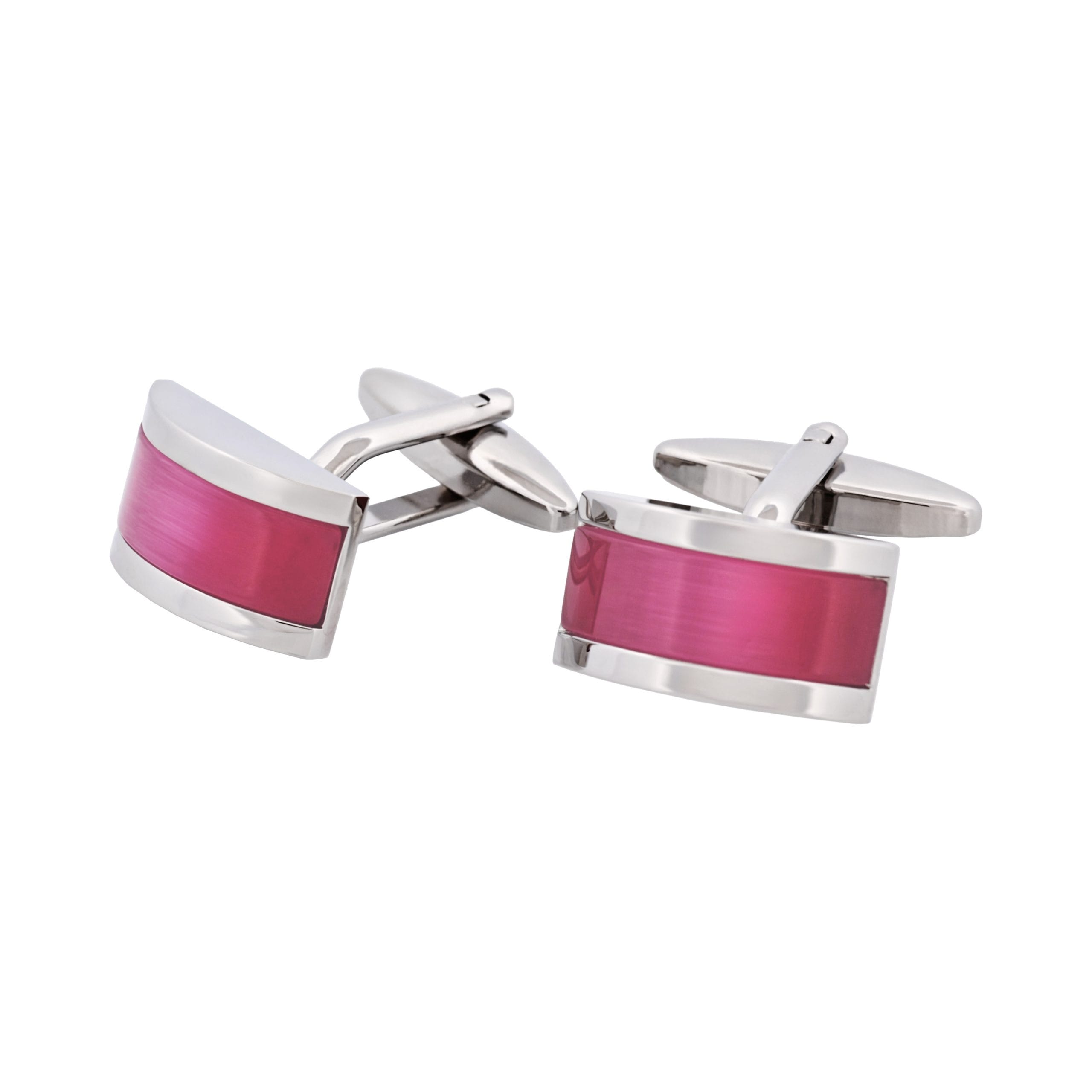Pink Cat's Eye Cufflinks