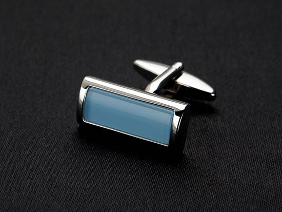 Aqua Cat's Eye Cufflinks