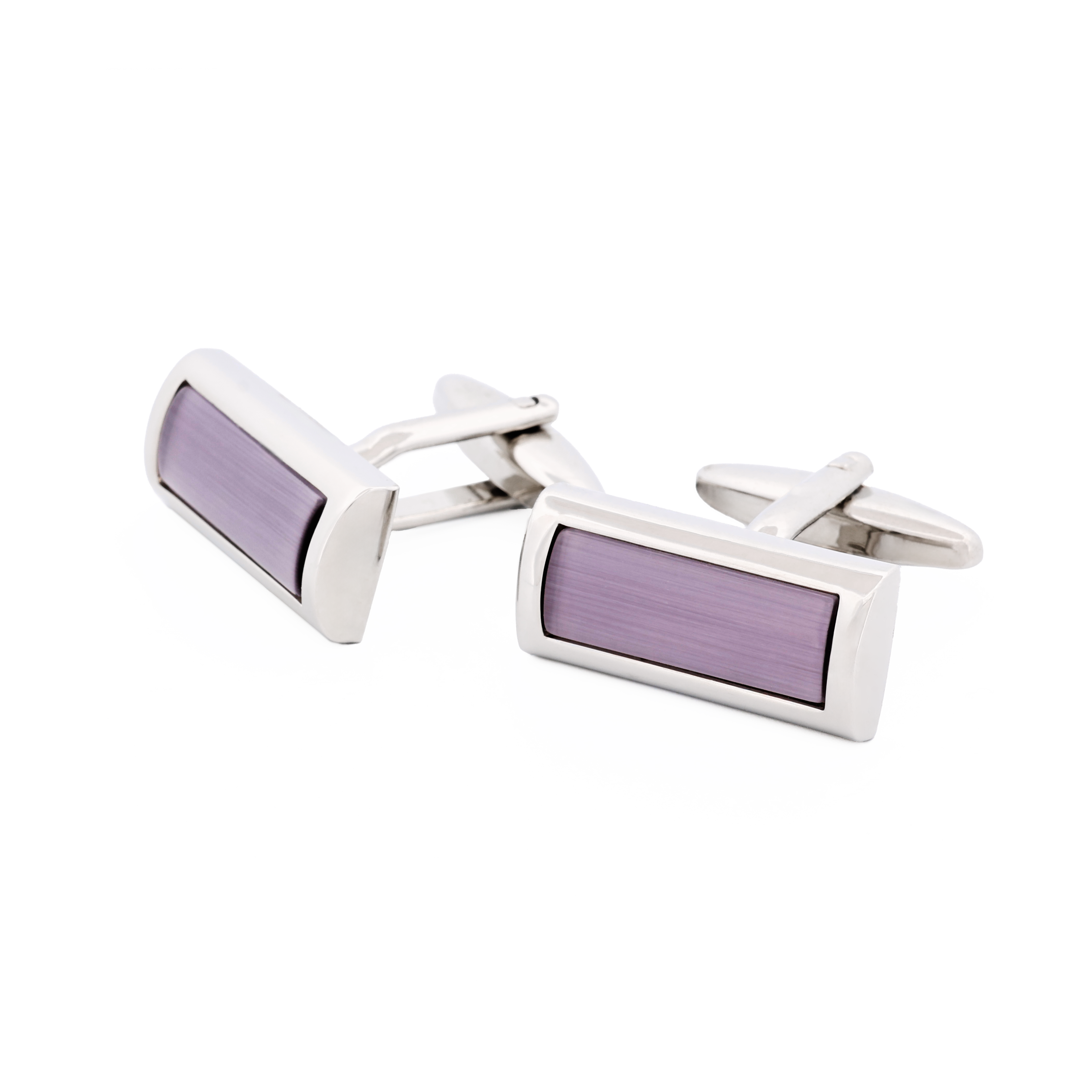 Lilac Cat's Eye Cufflinks