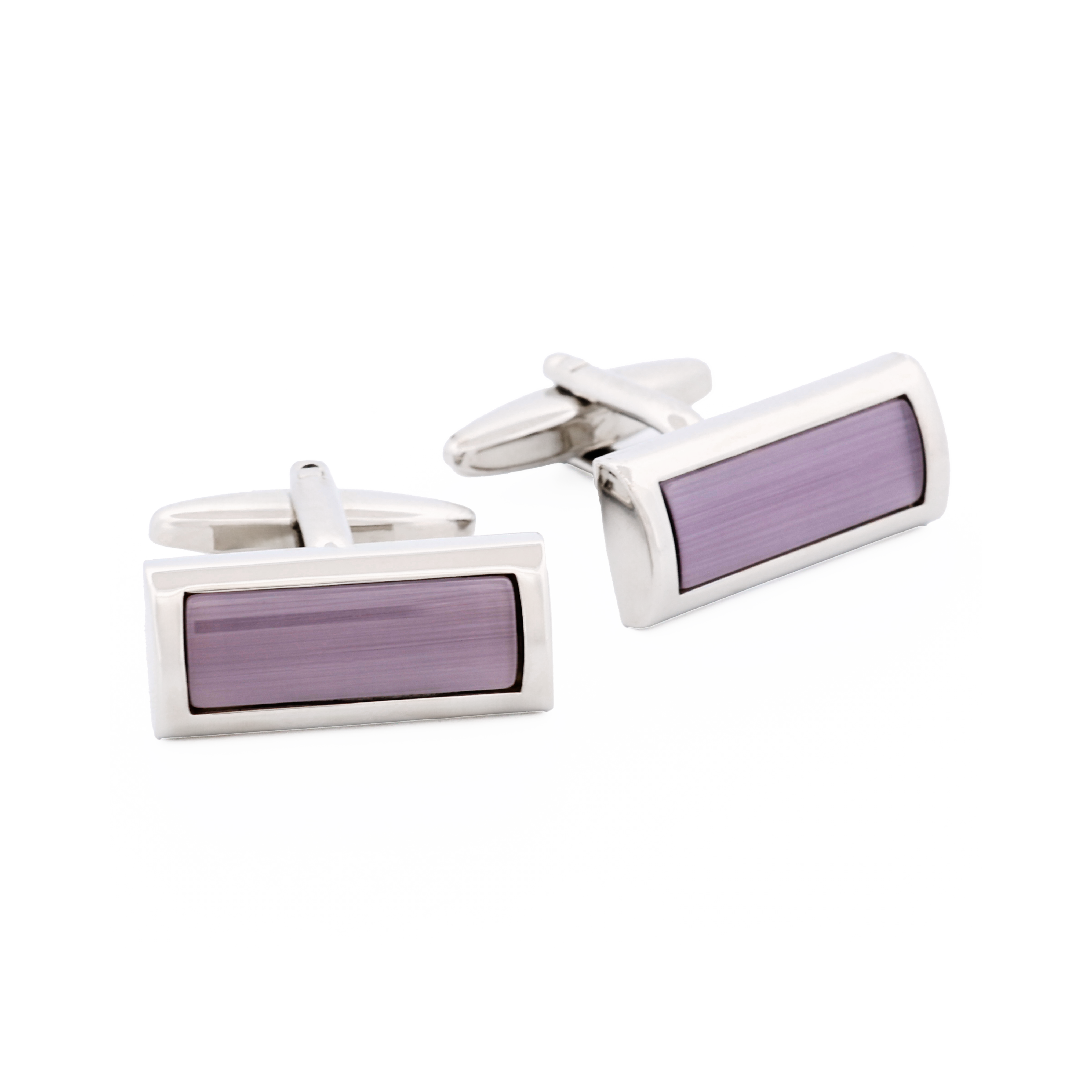 Lilac Cat's Eye Cufflinks