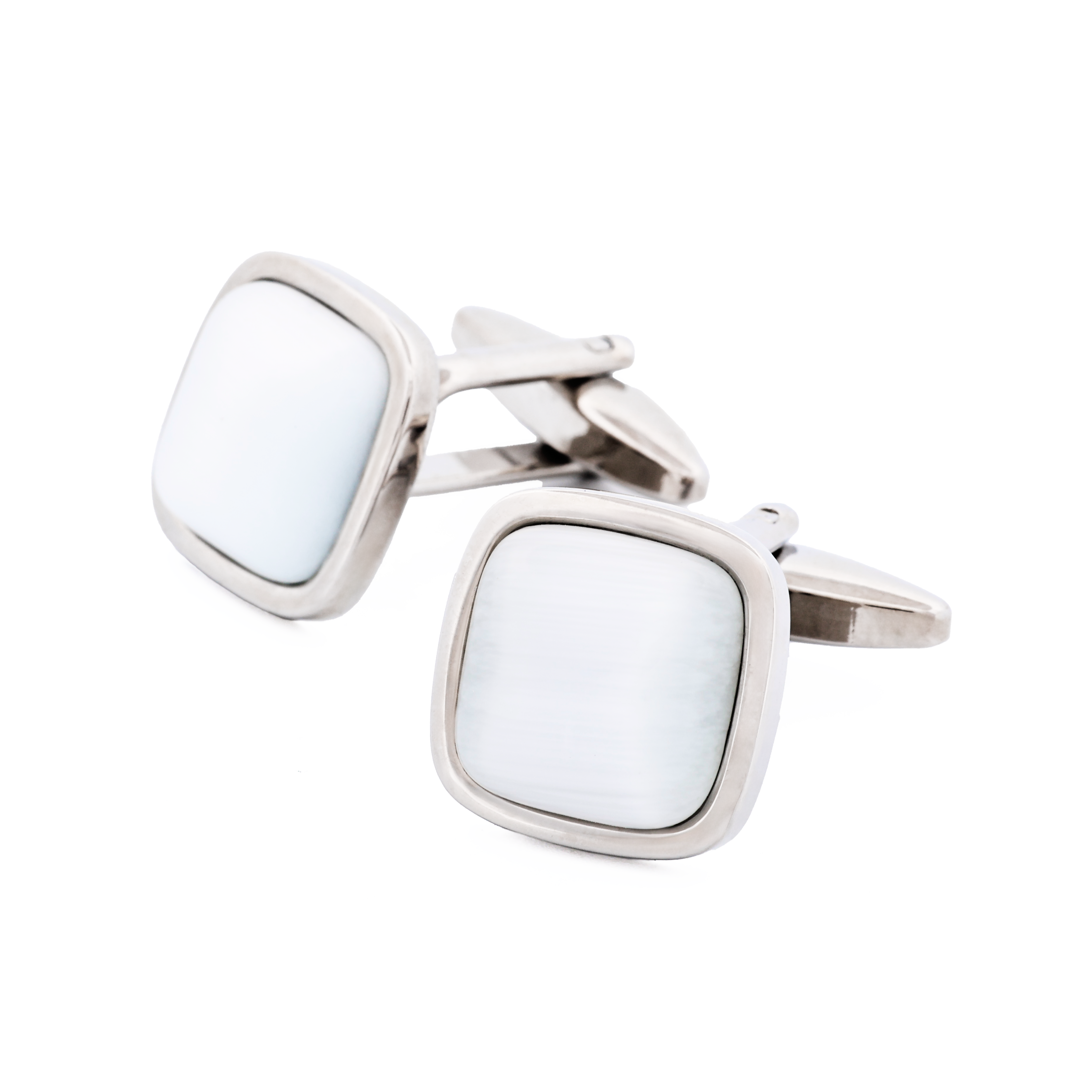 White cat's eye Cufflinks