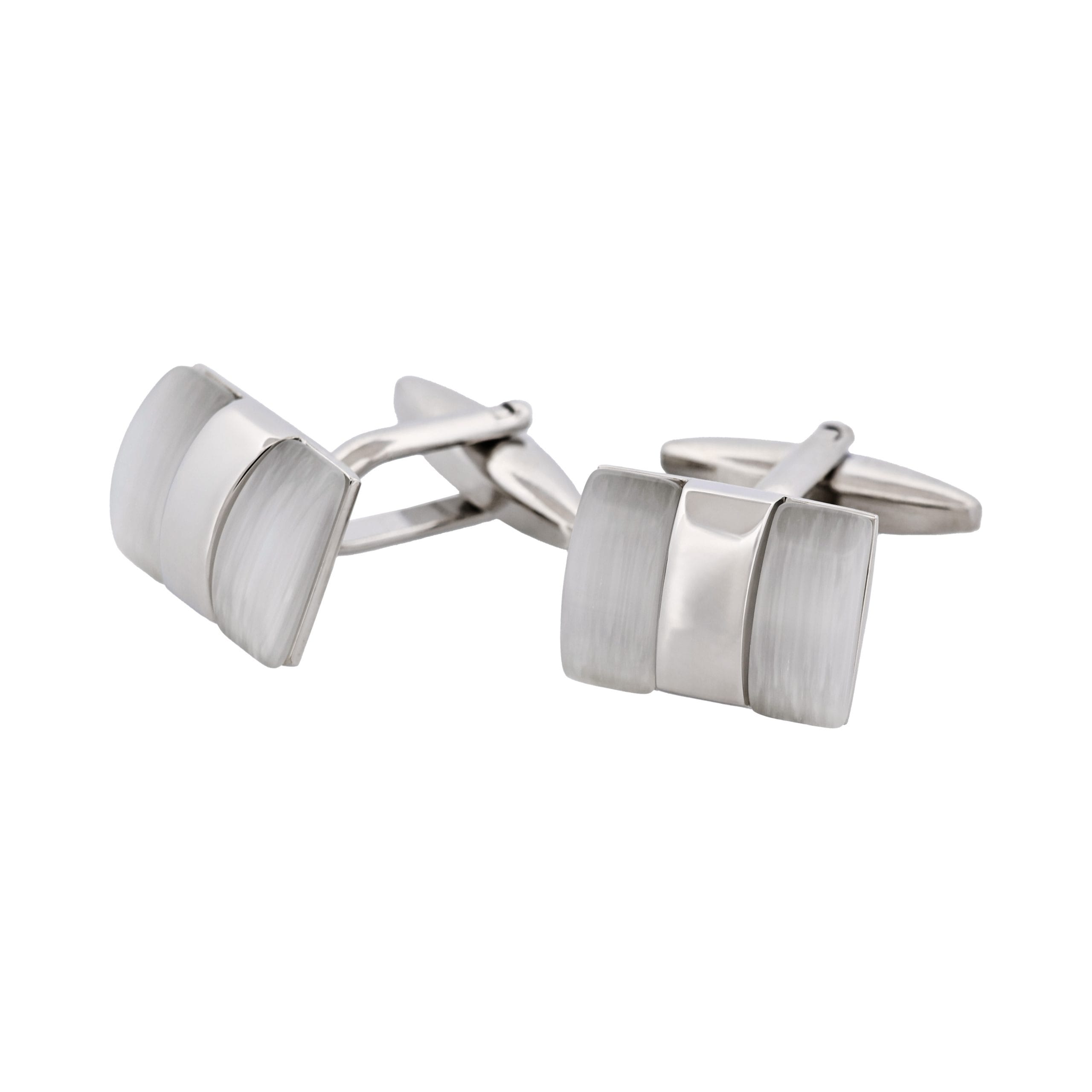 White Cat's Eye Cufflinks