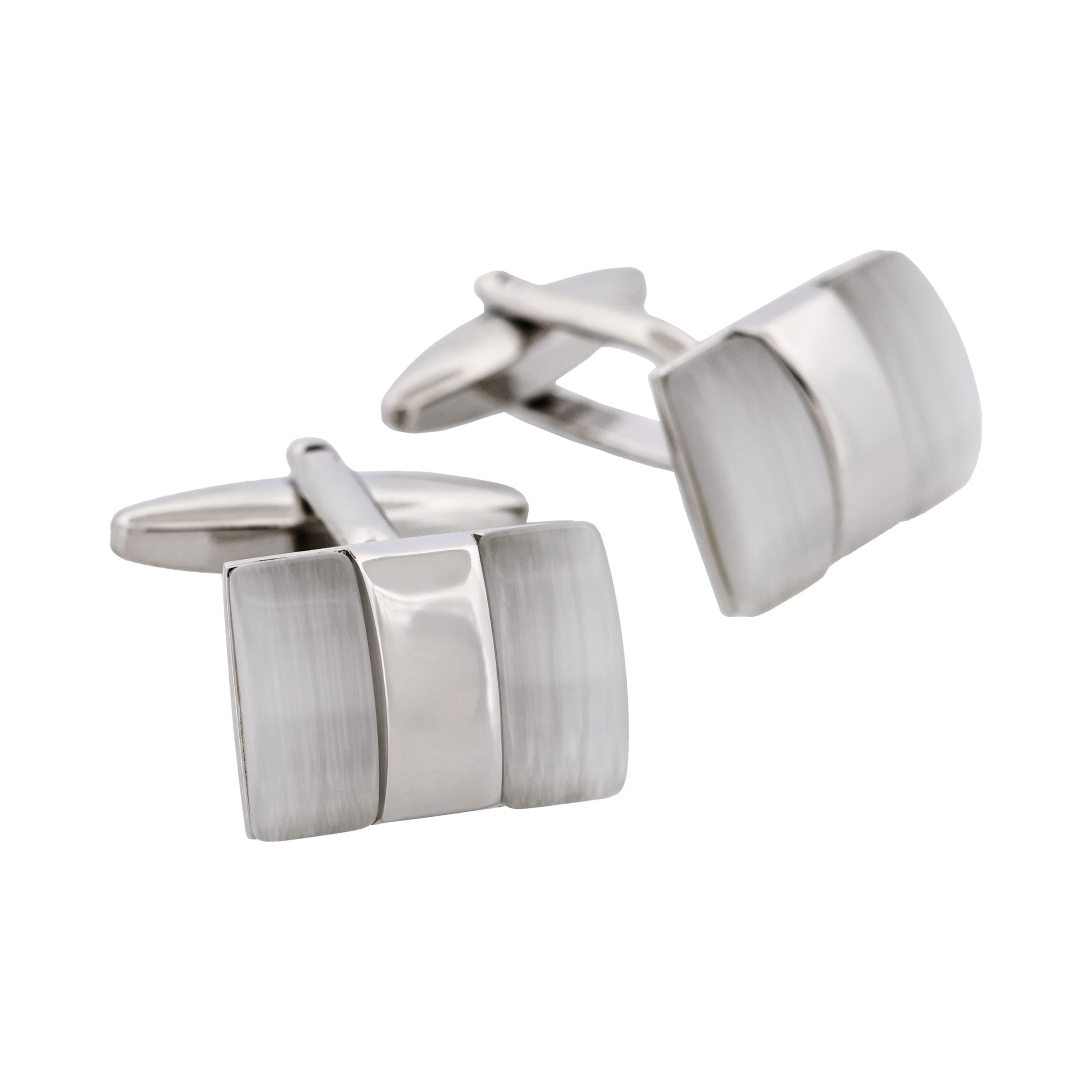 White Cat's Eye Cufflinks