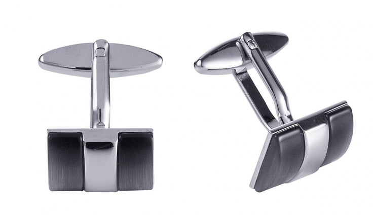 Square Black Cat's Eye Cufflinks