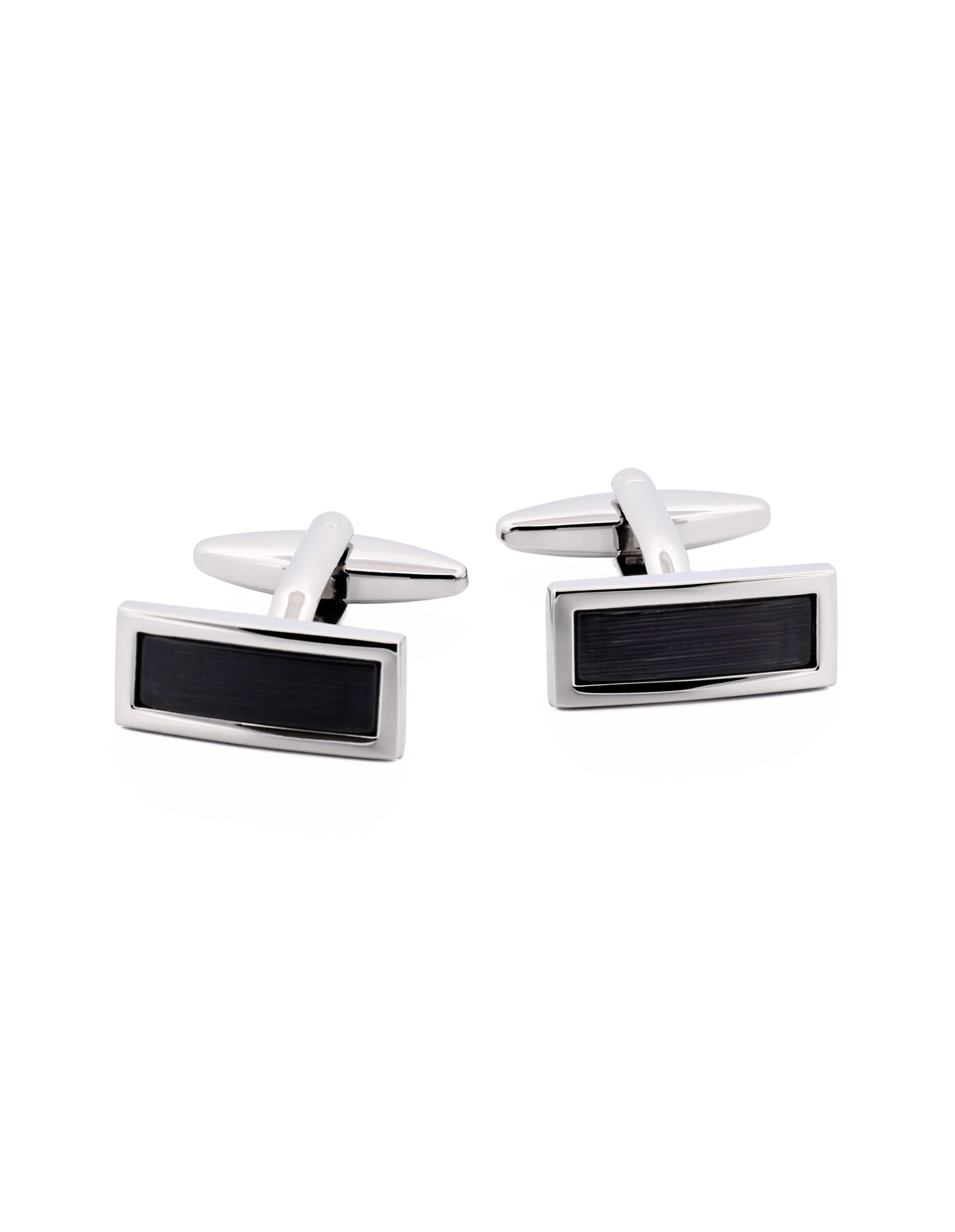 Cat's Eye Cufflinks Rectangular Black