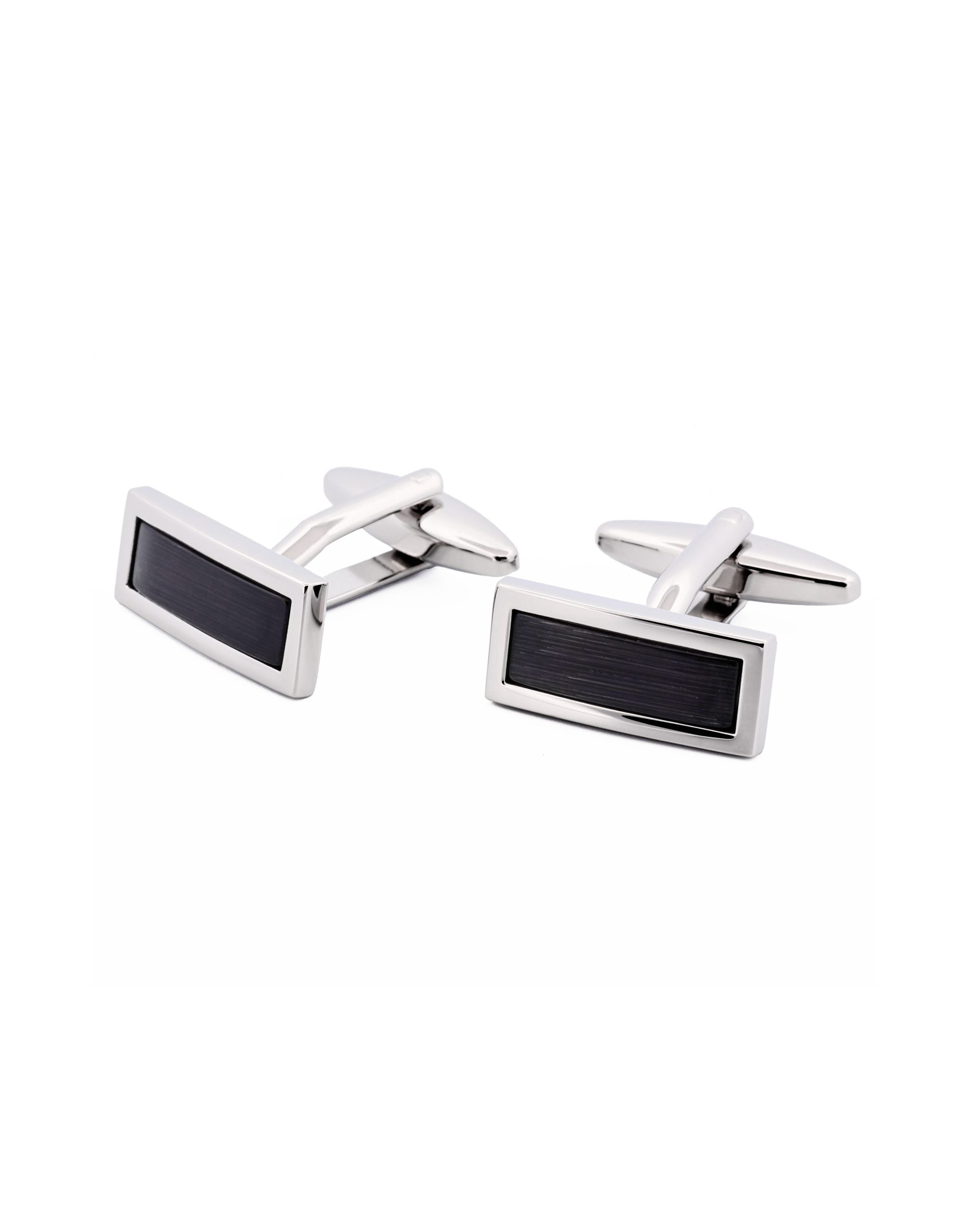 Cat's Eye Cufflinks Rectangular Black