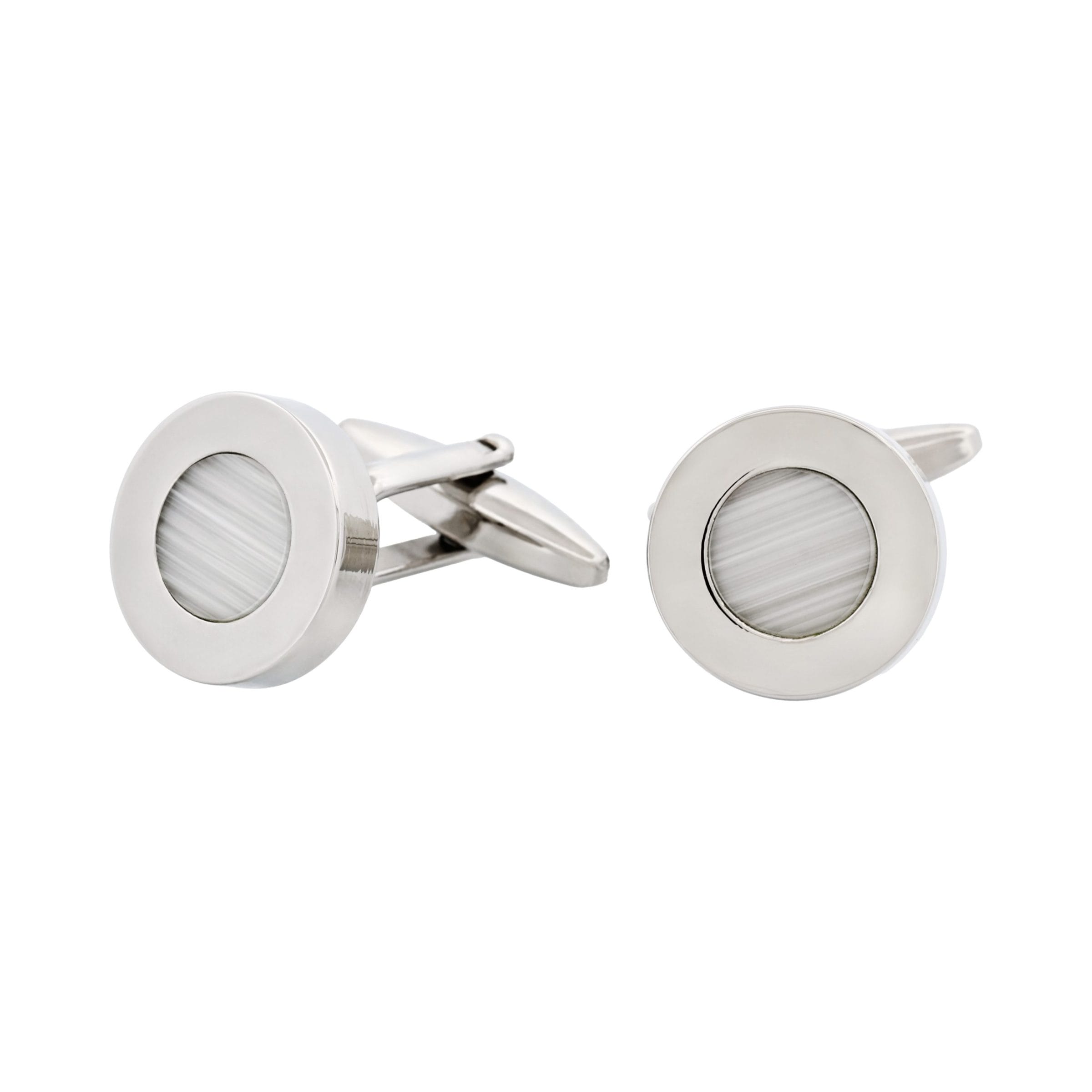 White Cat's Eye Cufflinks