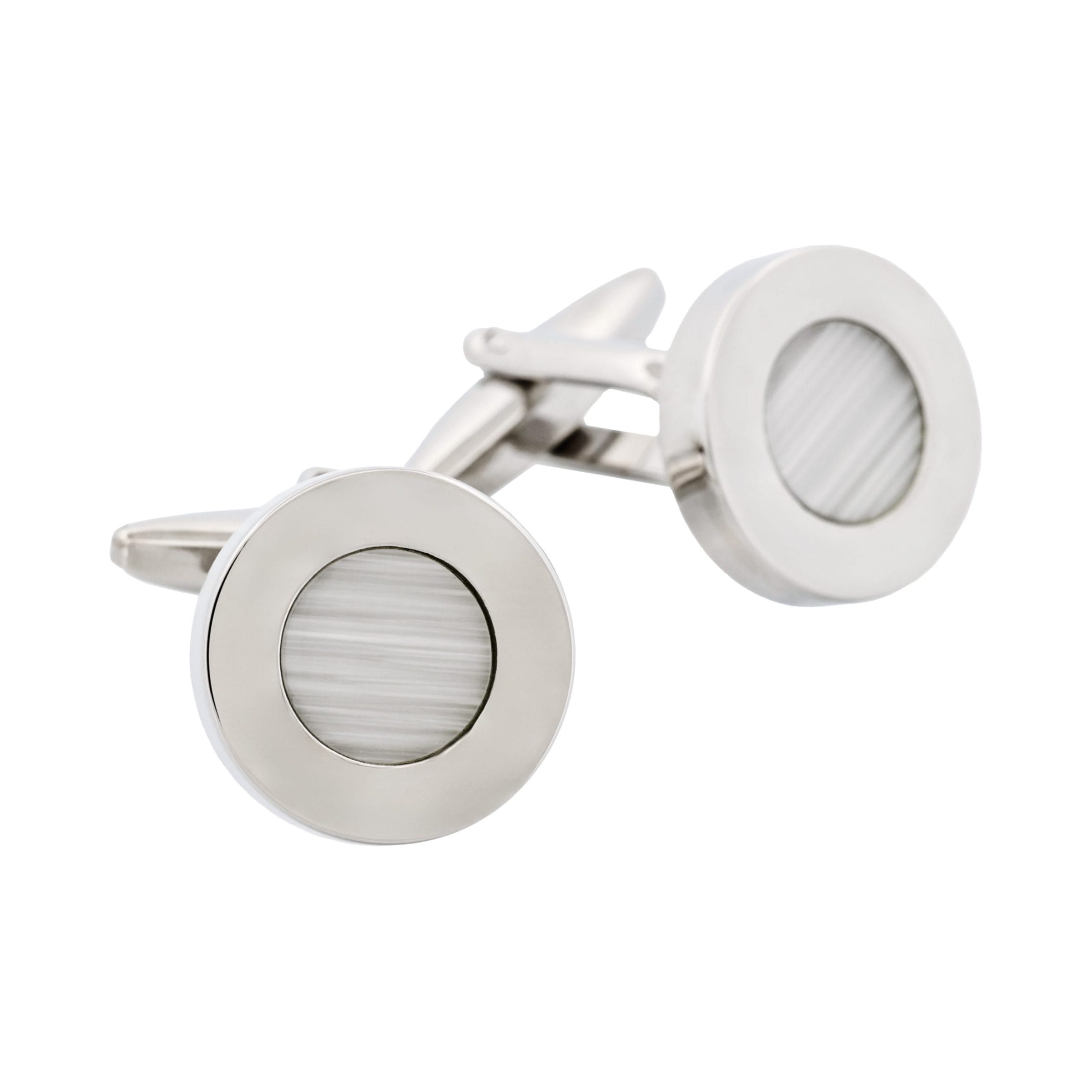 White Cat's Eye Cufflinks
