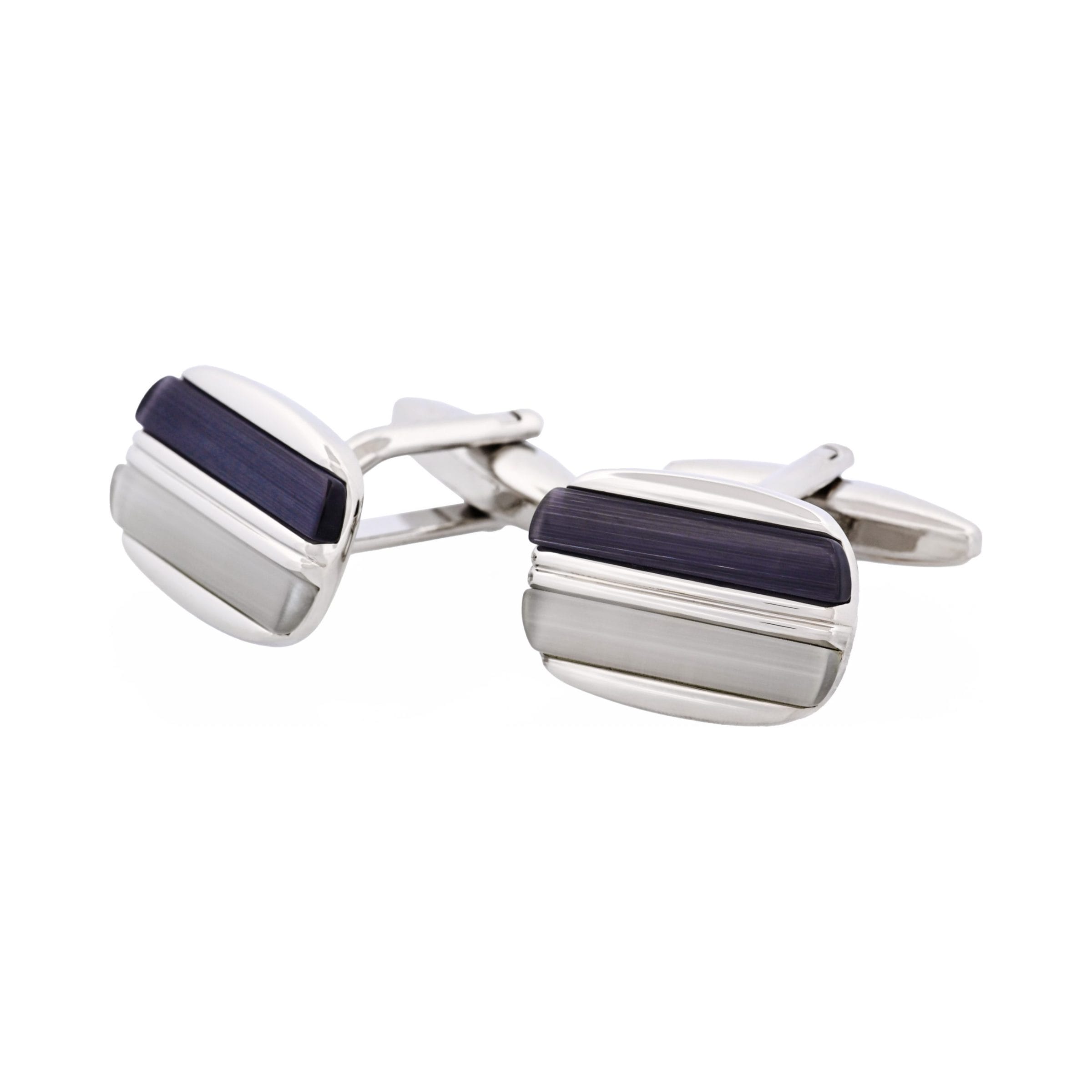 Black & White Cat's Eye Cufflinks