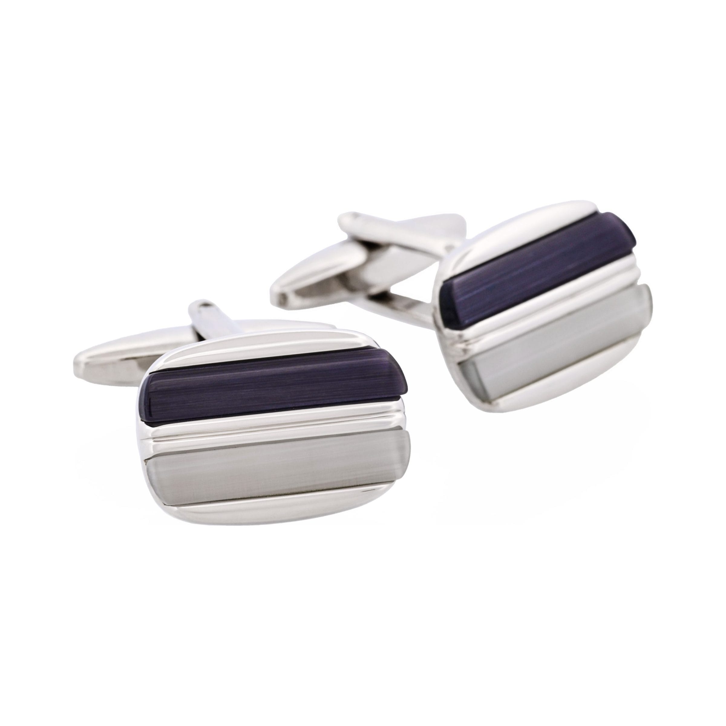 Black & White Cat's Eye Cufflinks