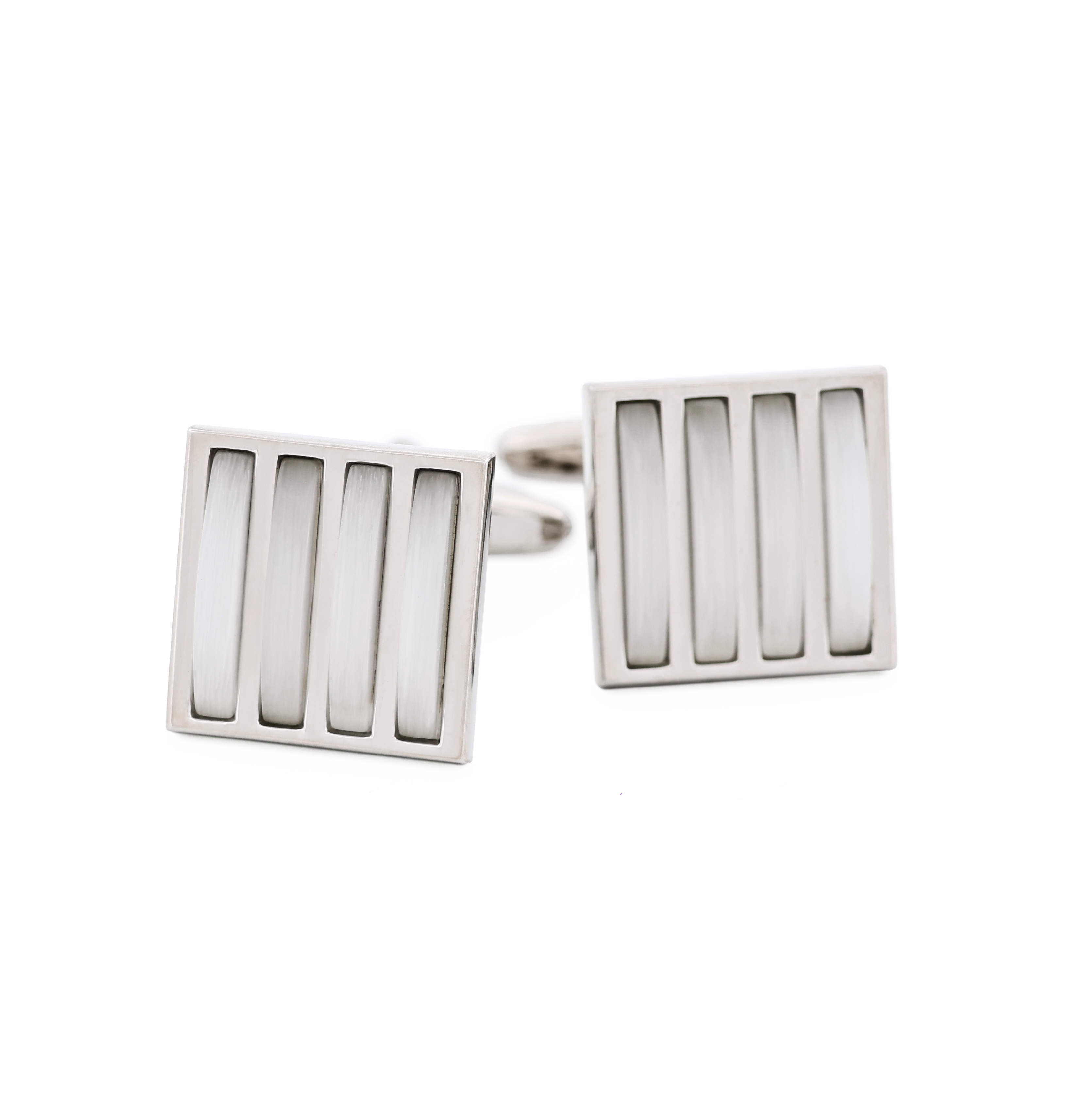 White Cat's Eye Cufflinks