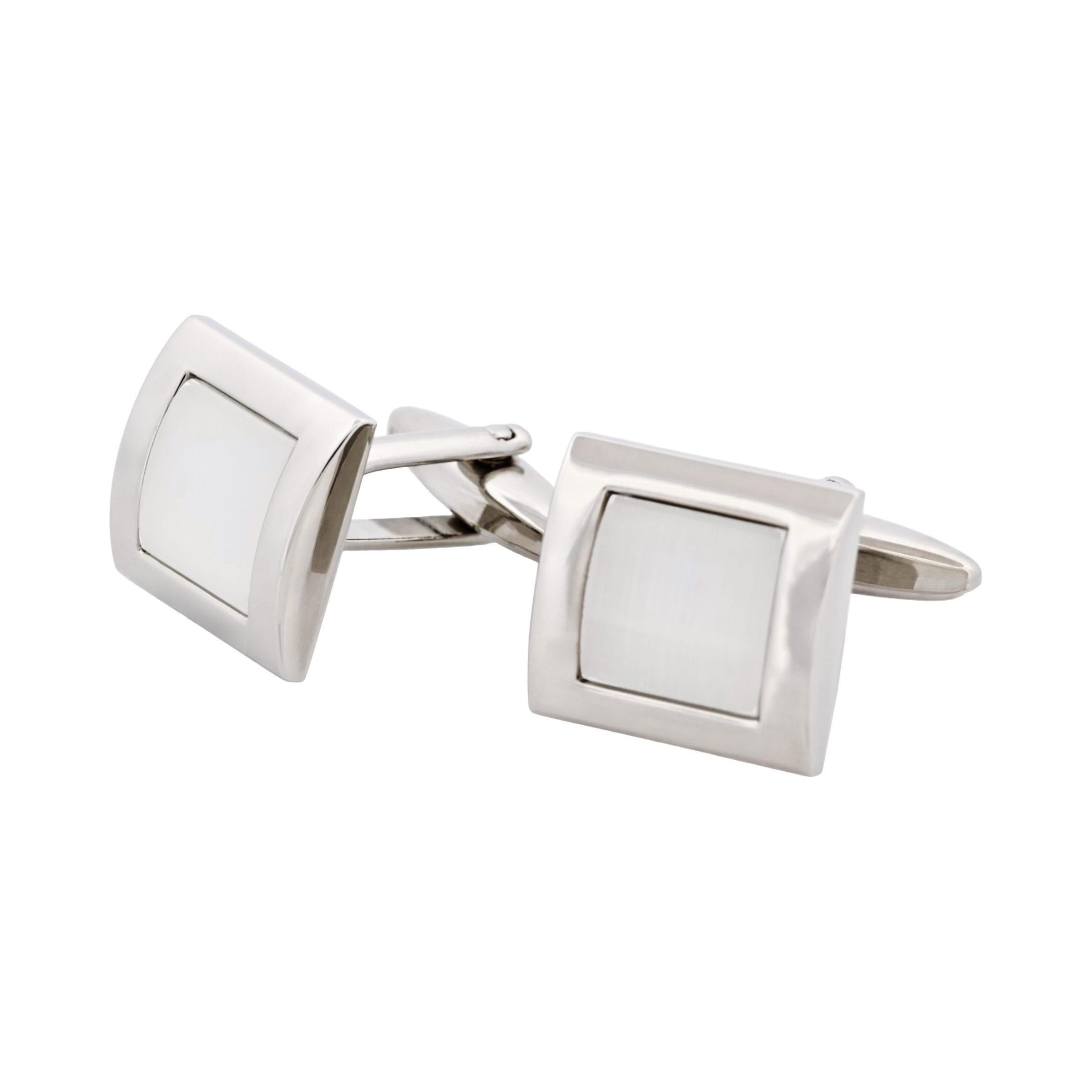 White cat's eye Cufflinks