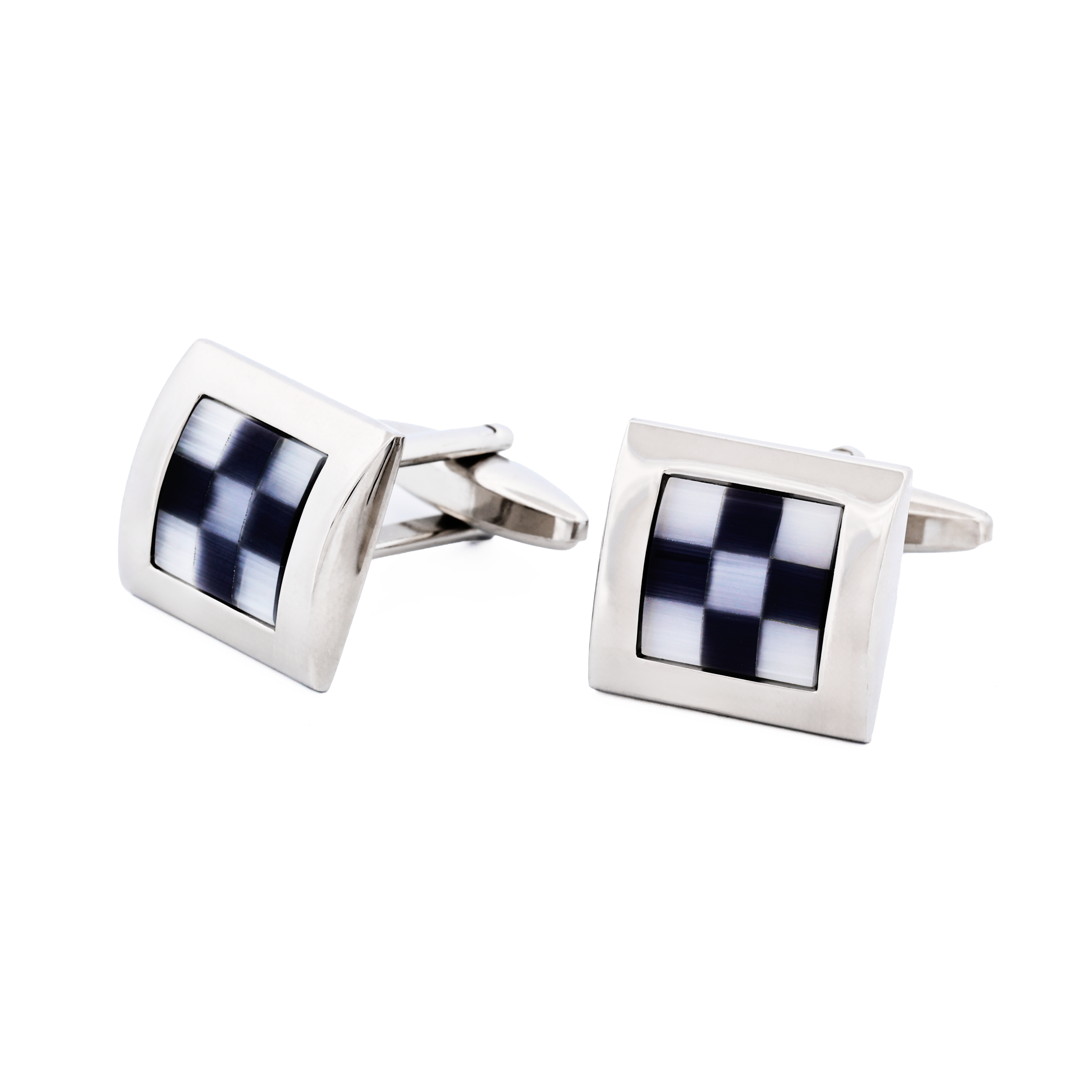 Black/white cat's eye Cufflinks