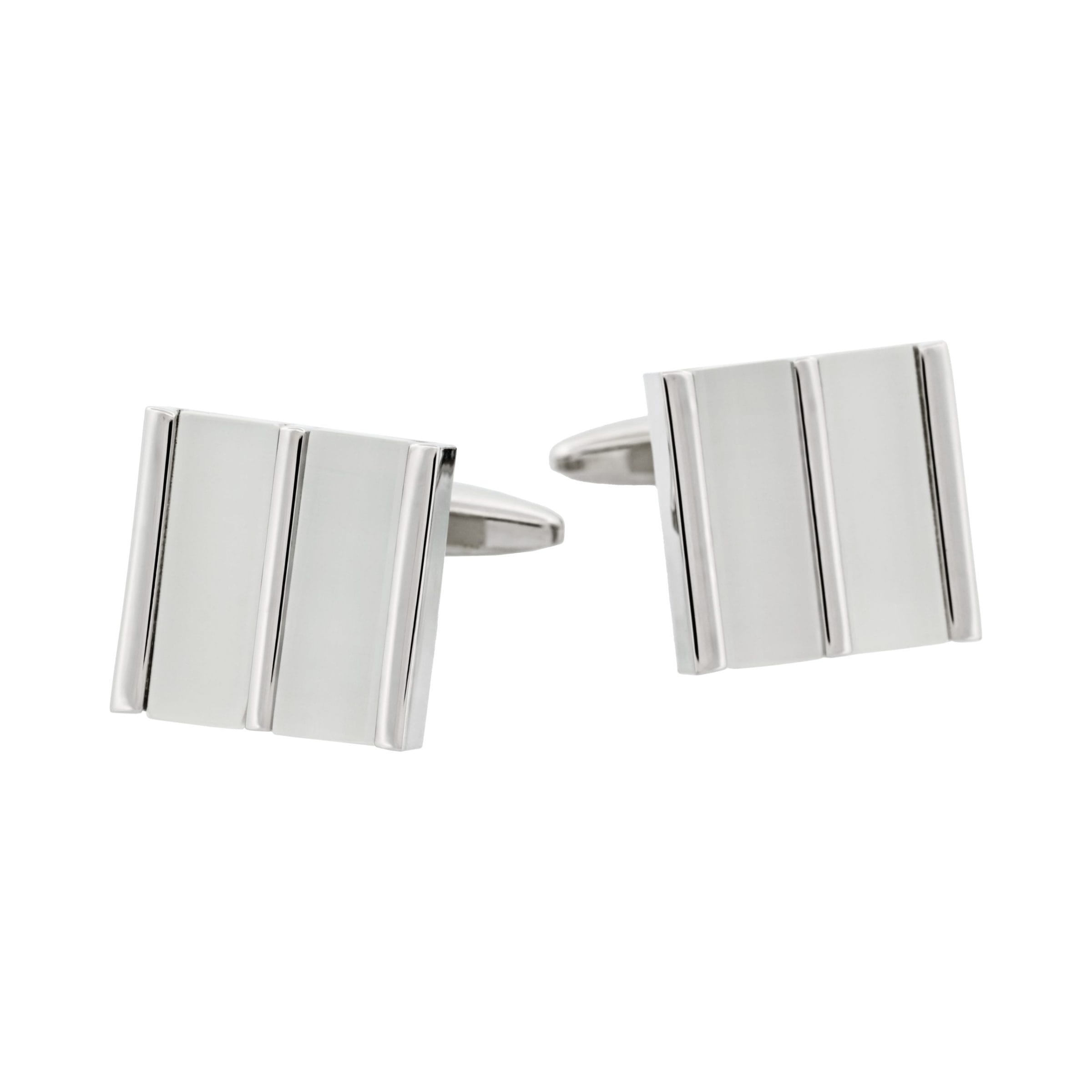 White Striped Cat's Eye Cufflinks