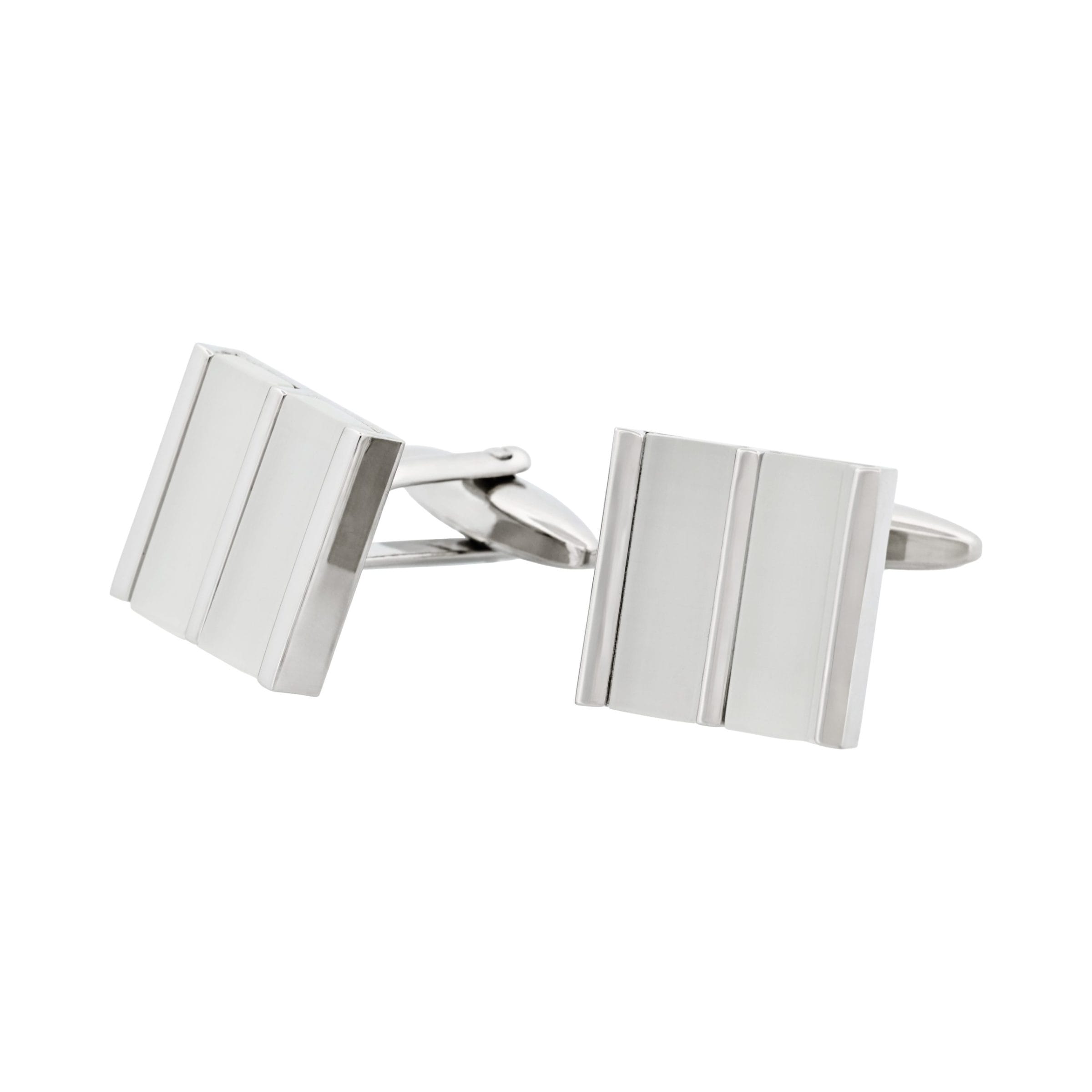 White Striped Cat's Eye Cufflinks