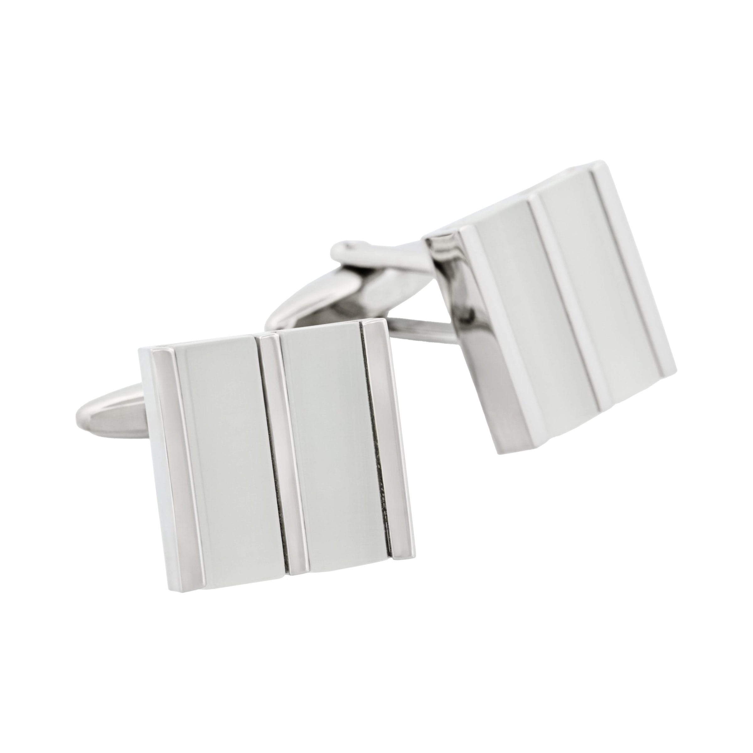 White Striped Cat's Eye Cufflinks