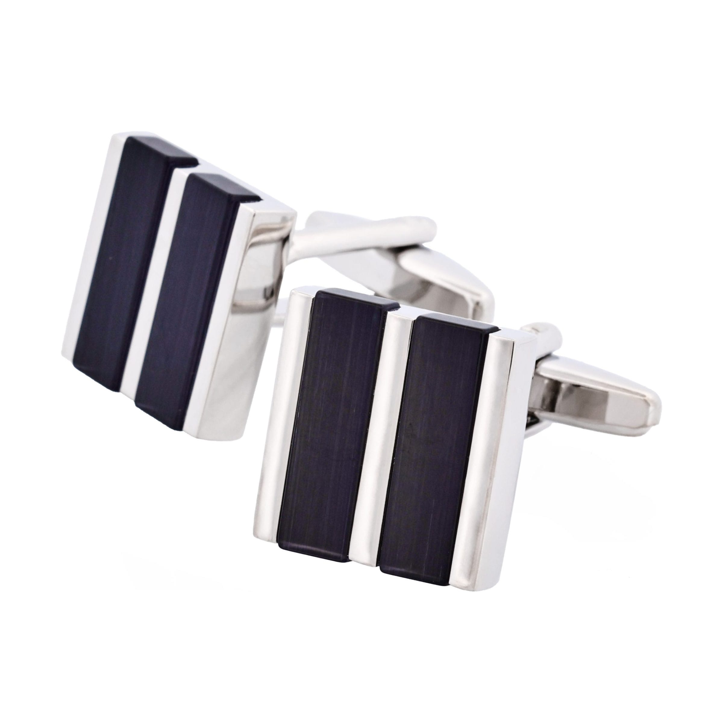 Black Striped Cat's Eye Cufflinks