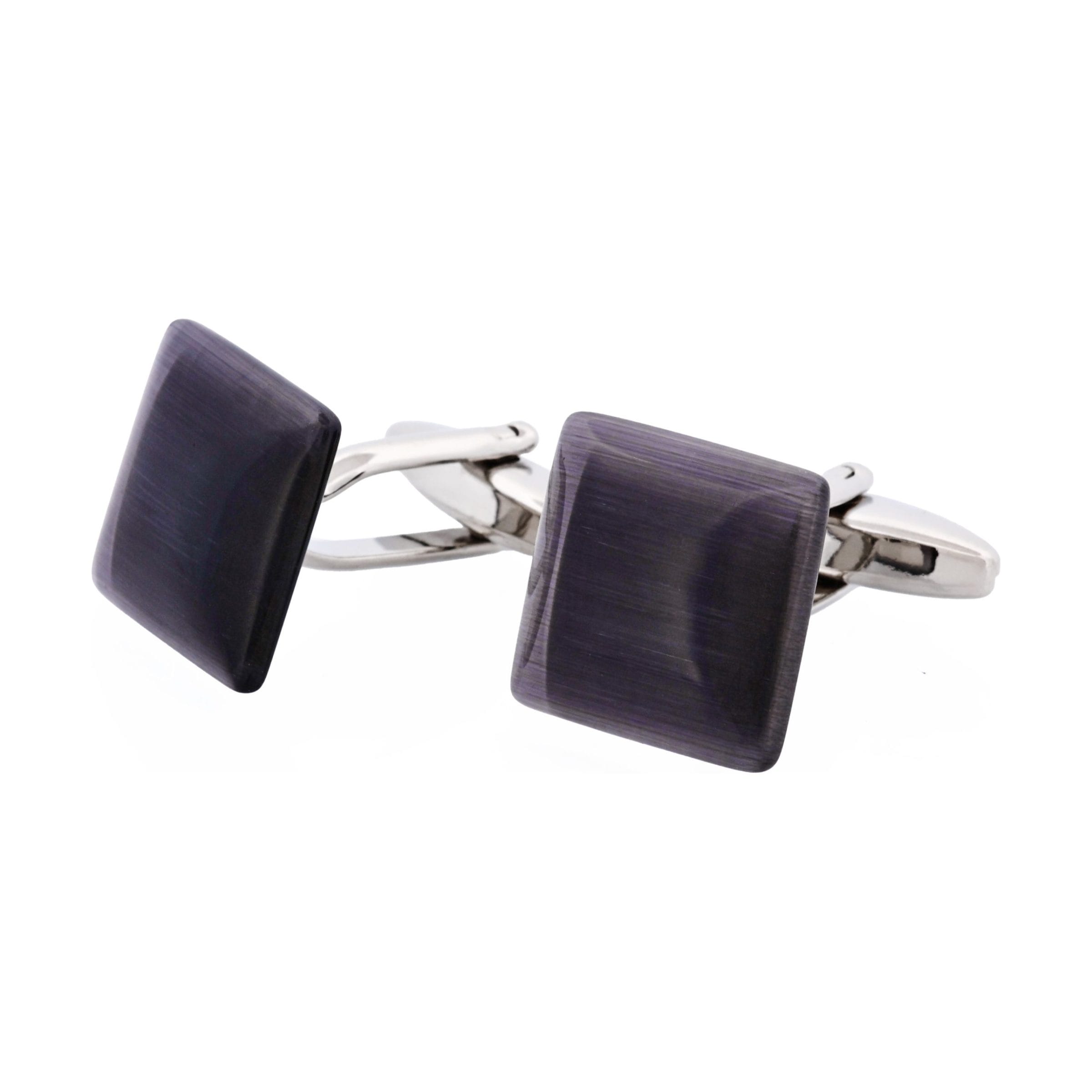 Black Square Cat's Eye Cufflinks