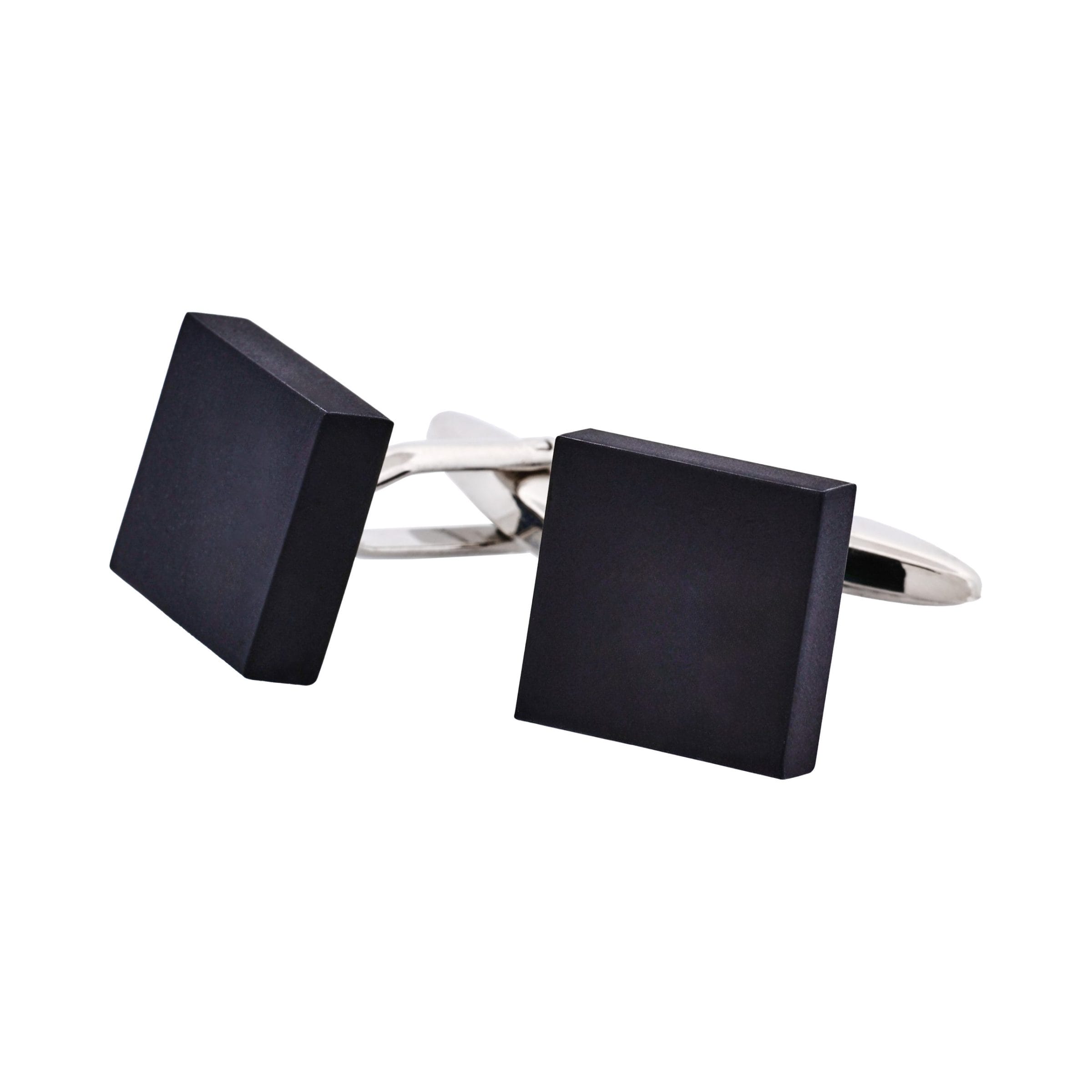Matt Black Square Cufflinks