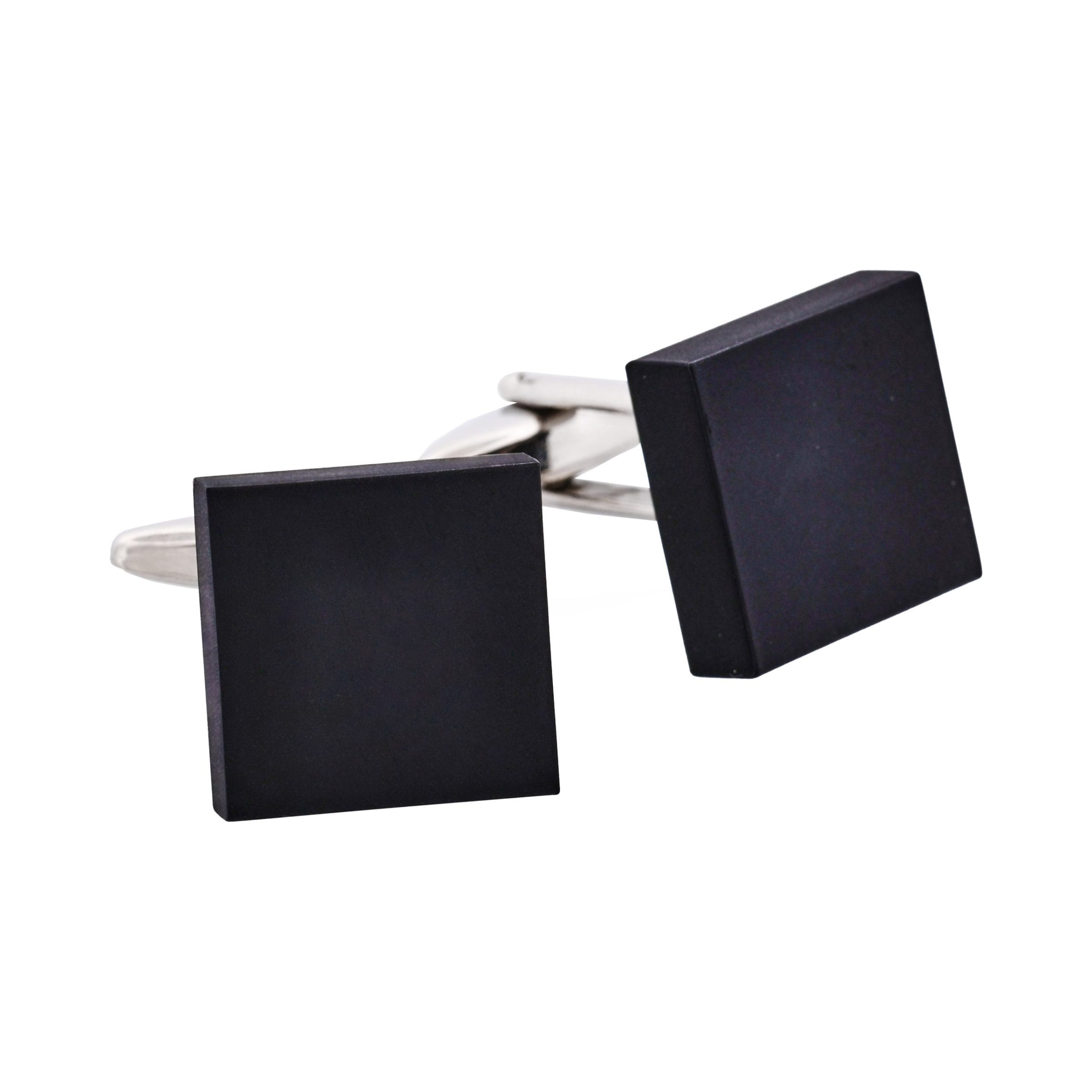 Matt Black Square Cufflinks