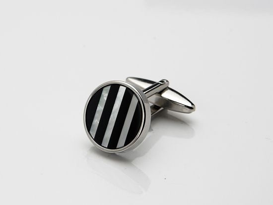 Mother Of Pearl Onyx Cufflinks