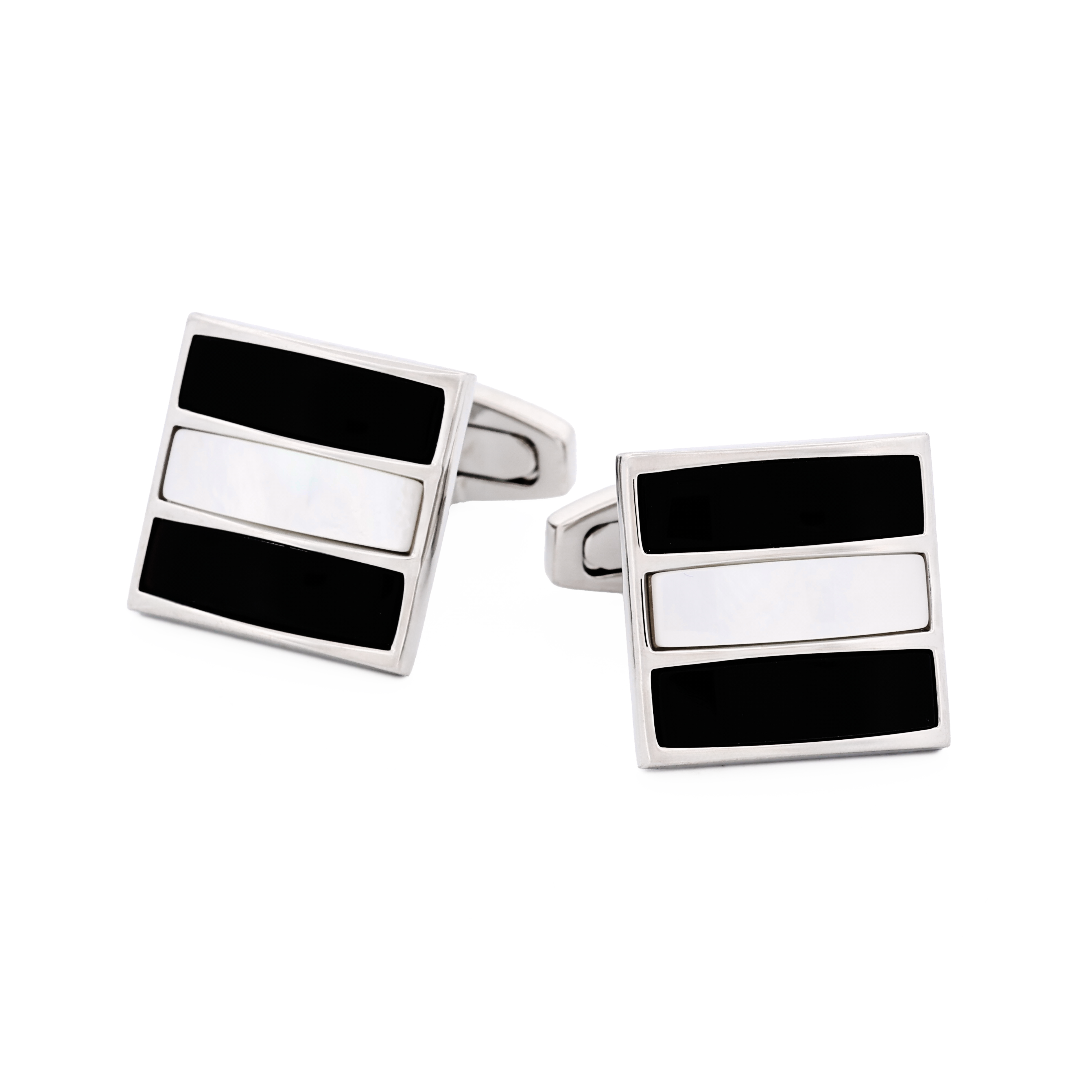 Mother Of Pearl Onyx Cufflinks