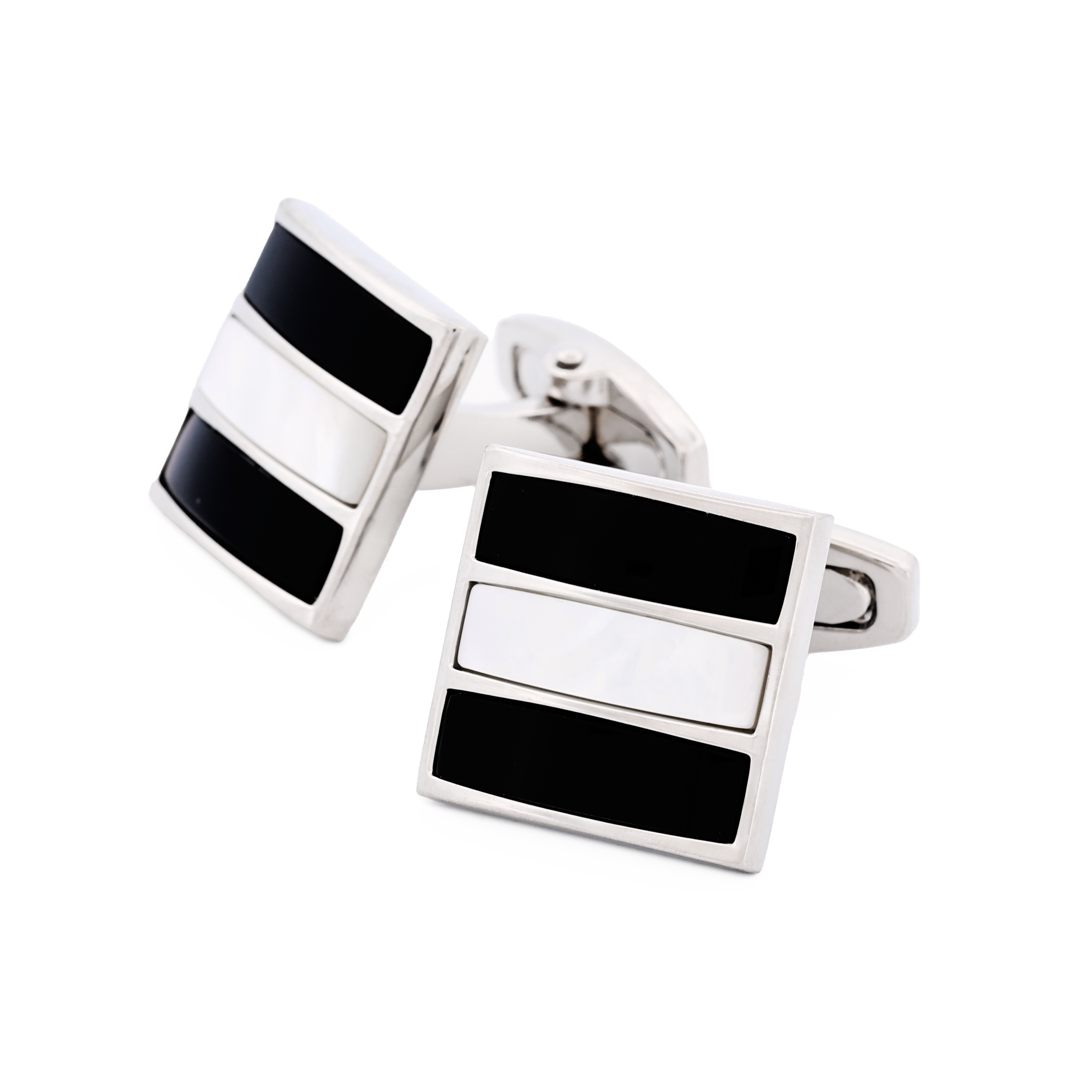 Mother Of Pearl Onyx Cufflinks