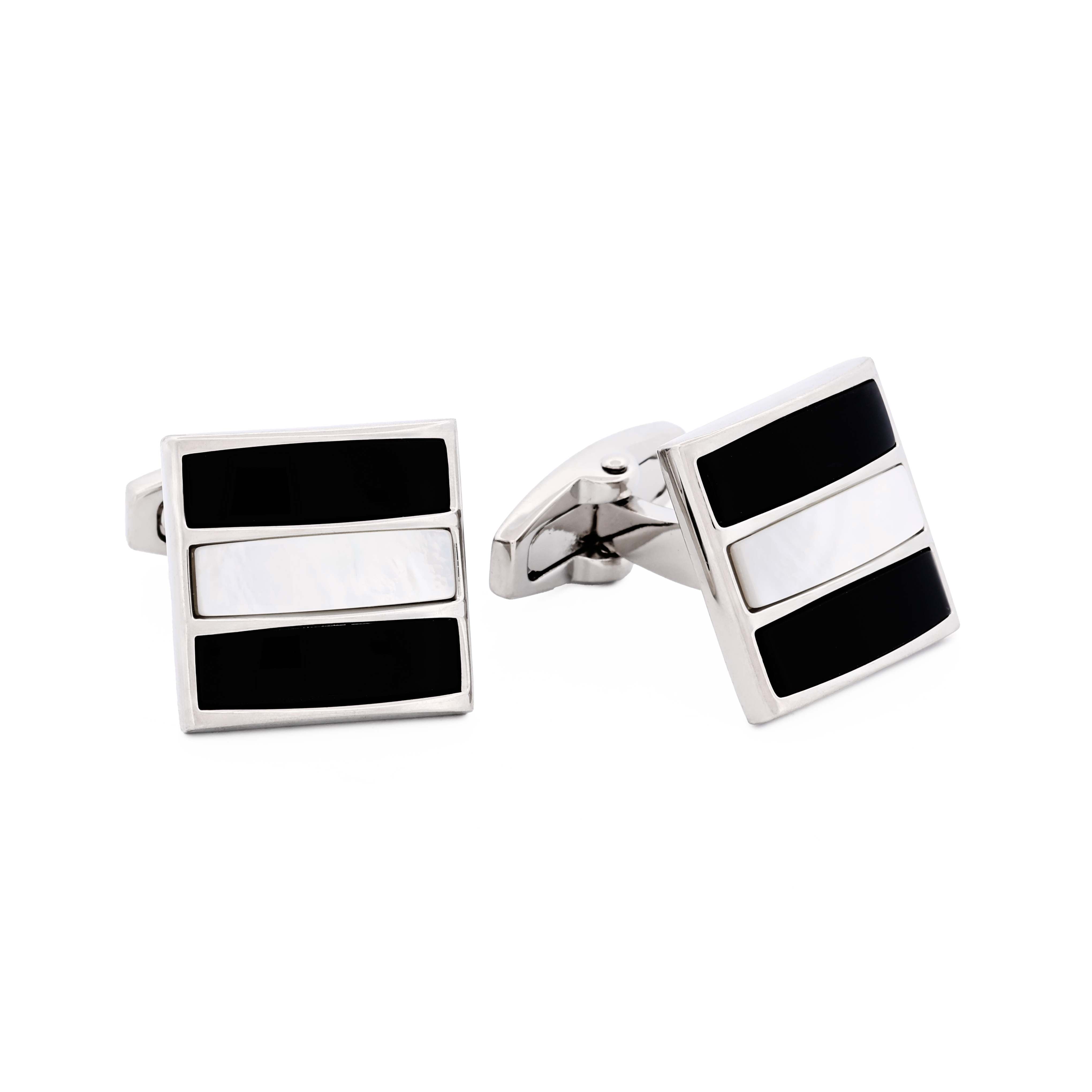 Mother Of Pearl Onyx Cufflinks