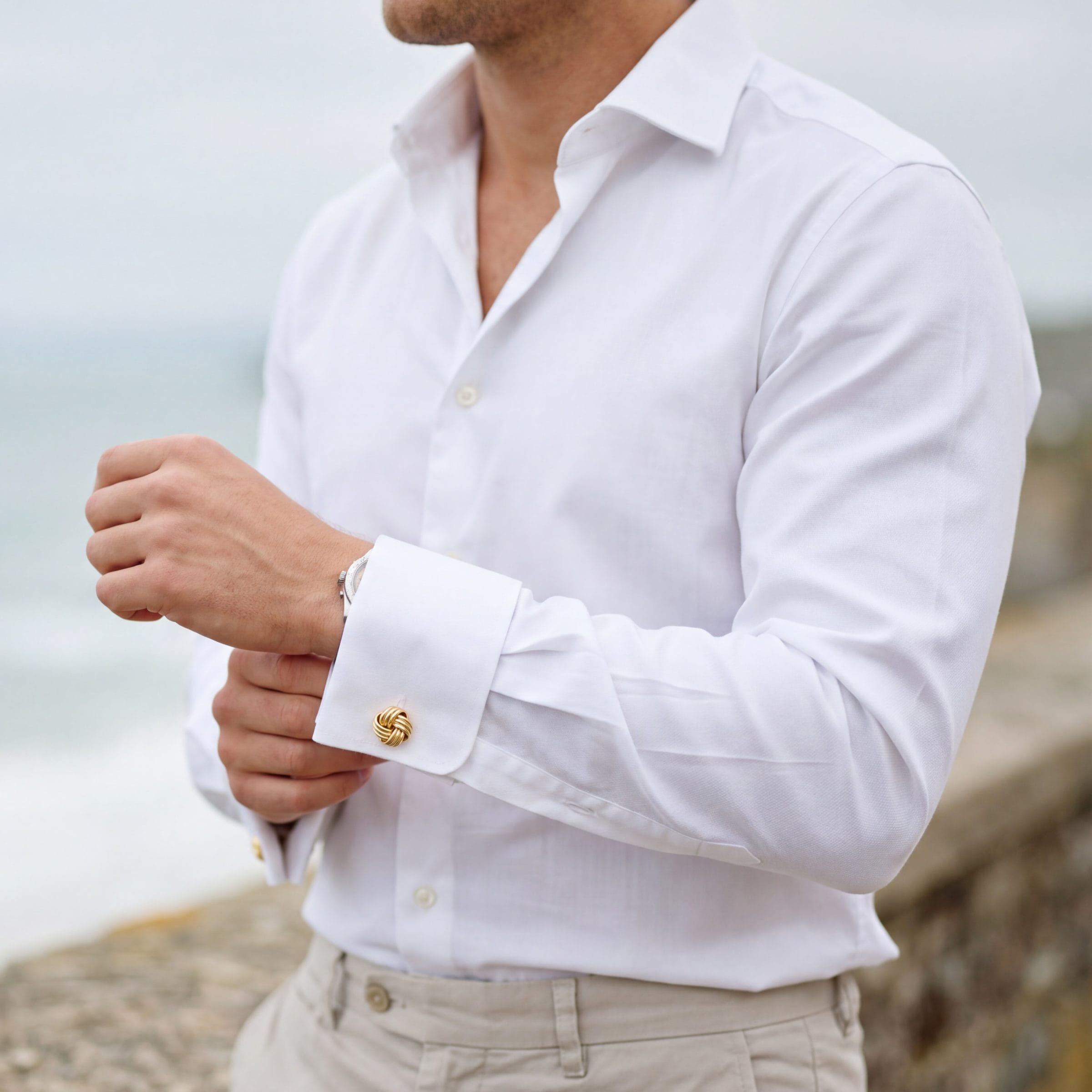 Gold Plated Knot Cufflinks