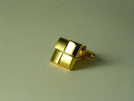 Gold Brush Gold Cufflinks