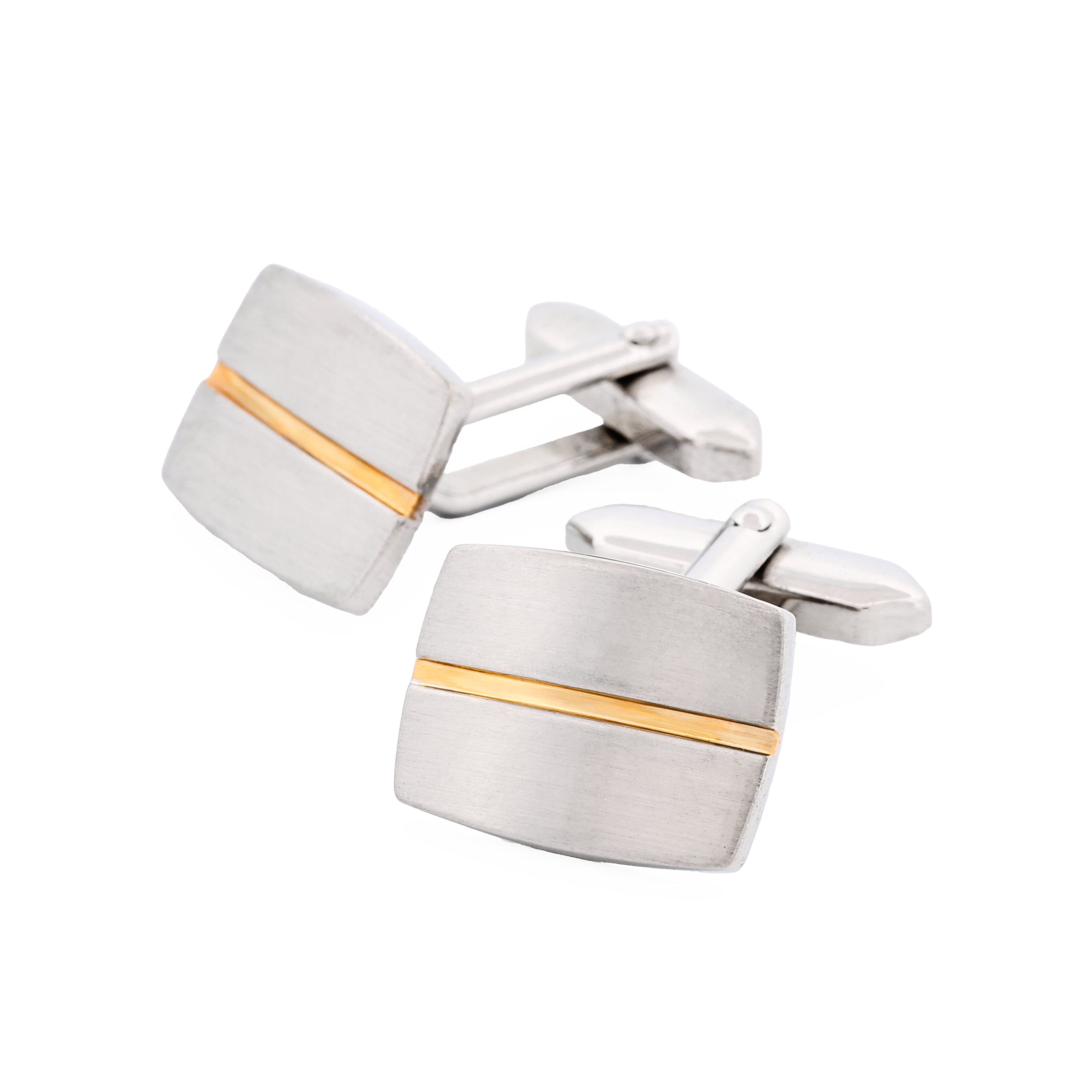 Brushedrhodium Gold Cufflinks
