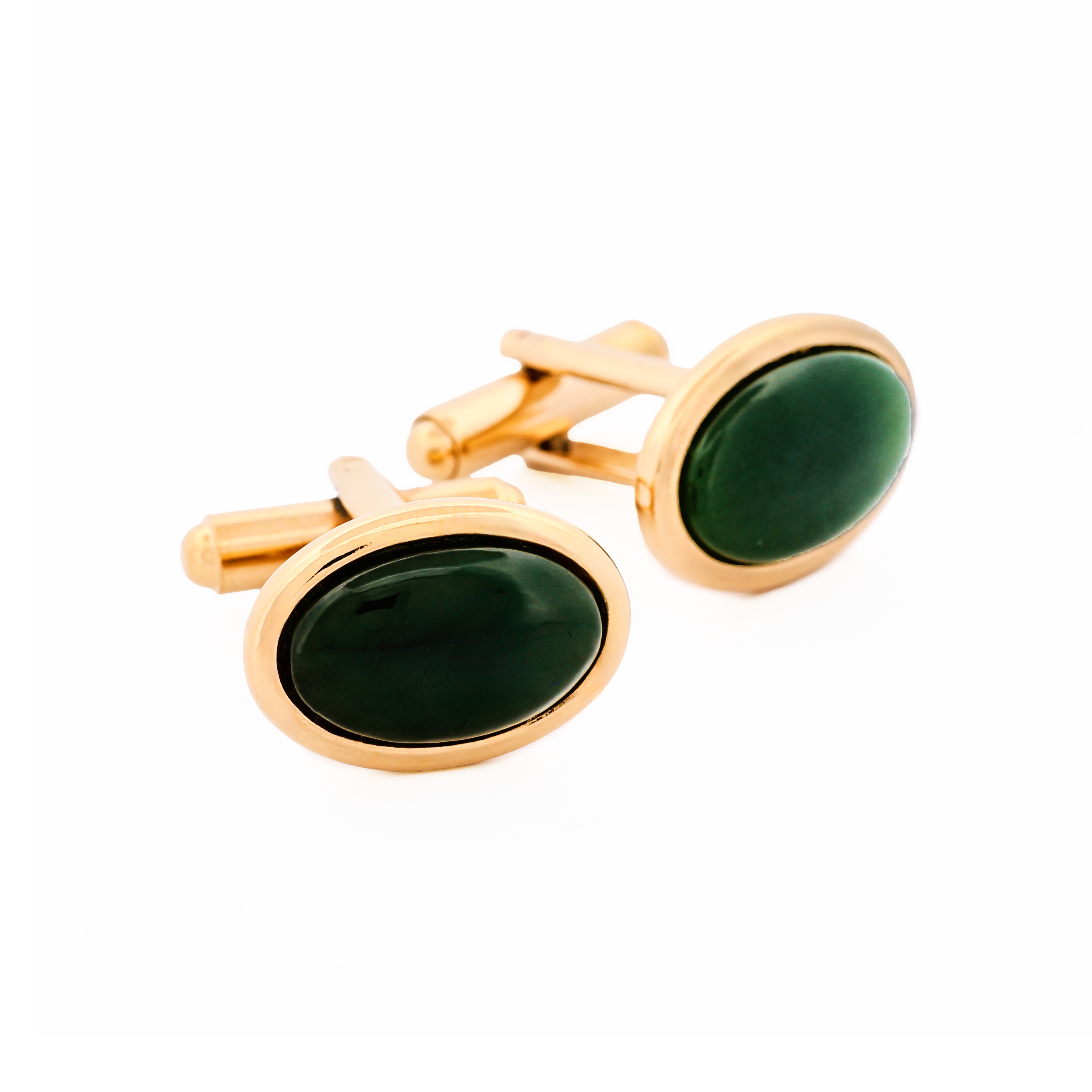 Jade Gold Plated Cufflinks