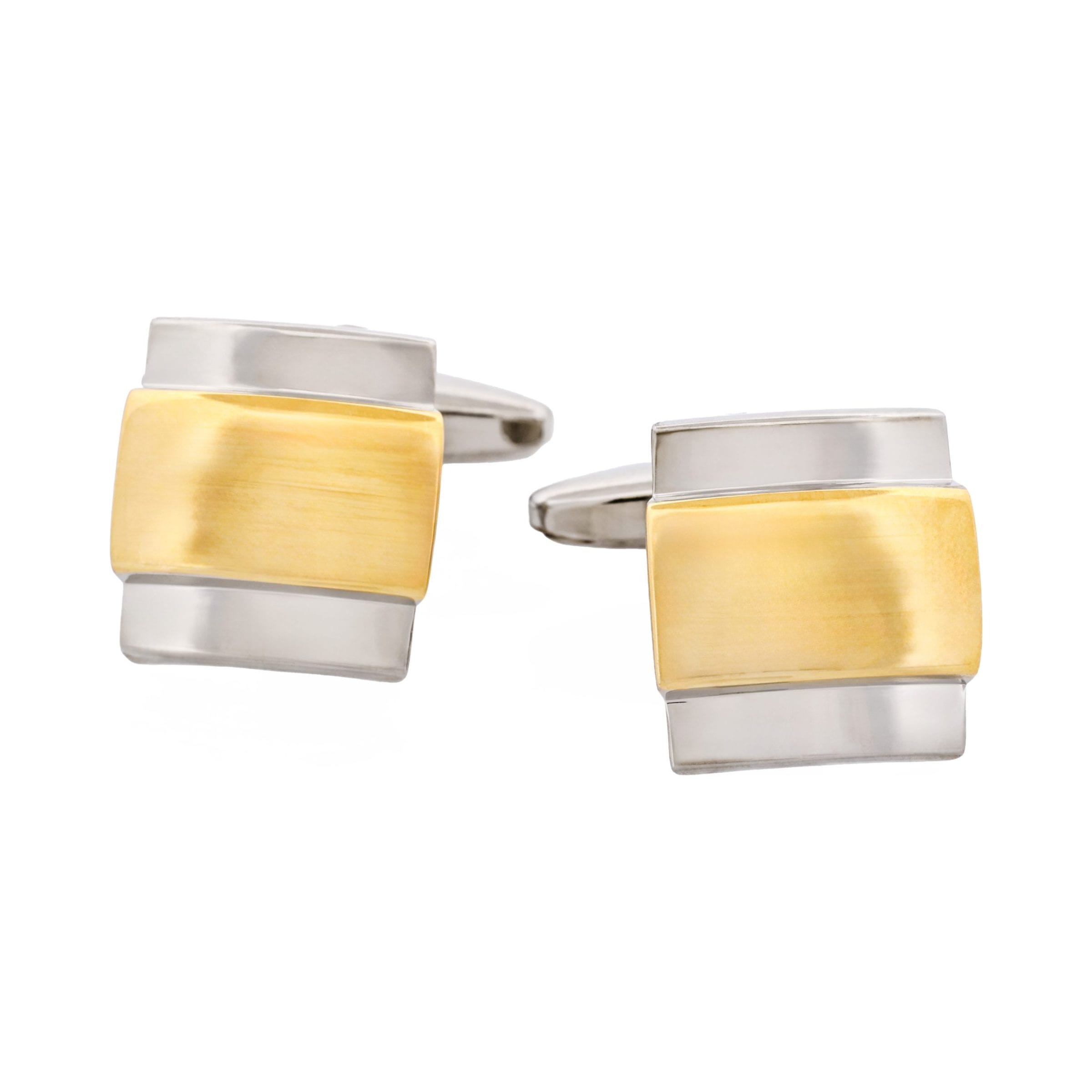 Polished Rhodium & Gold Plated Cufflinks