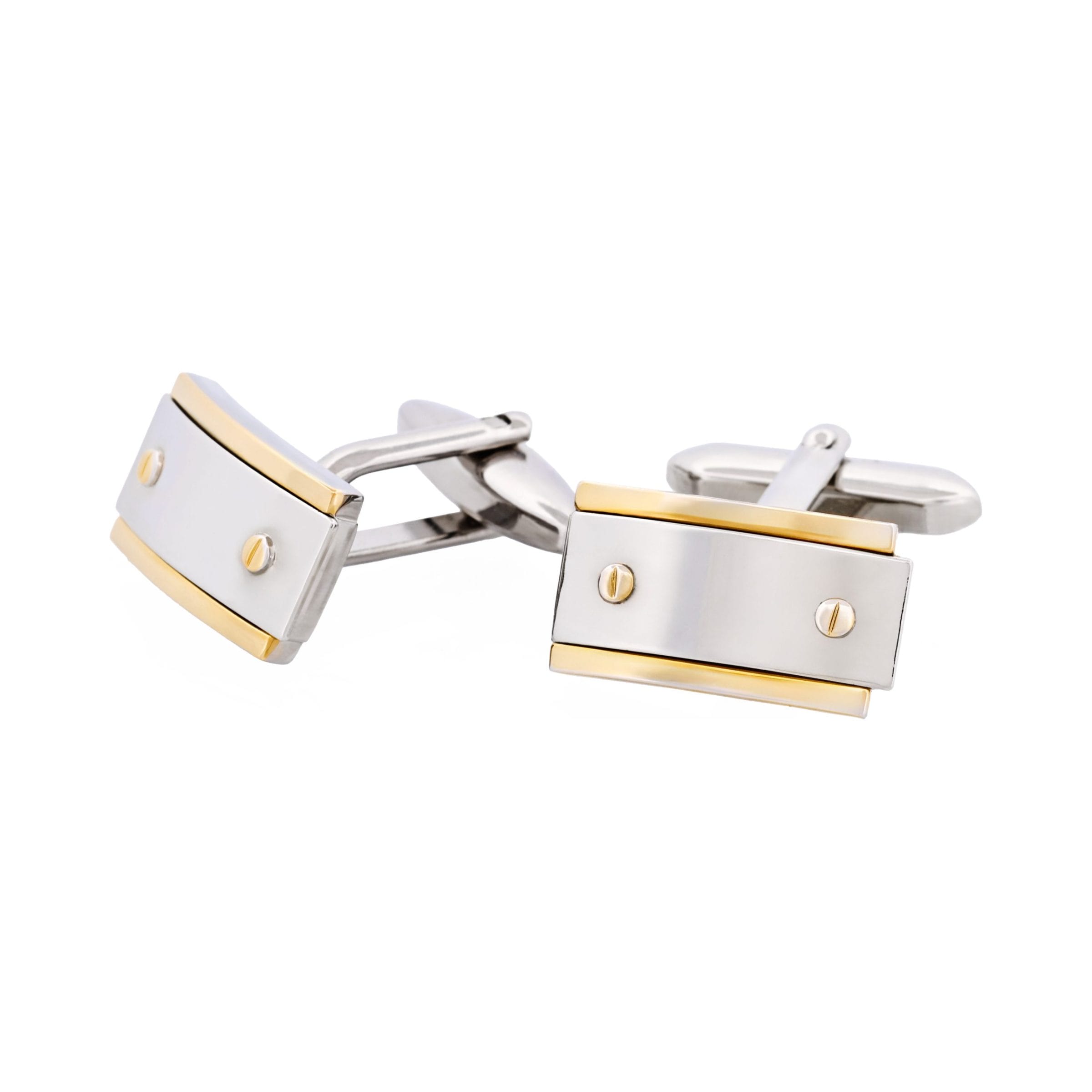 Rhodium & Gold Plated Trim Cufflinks