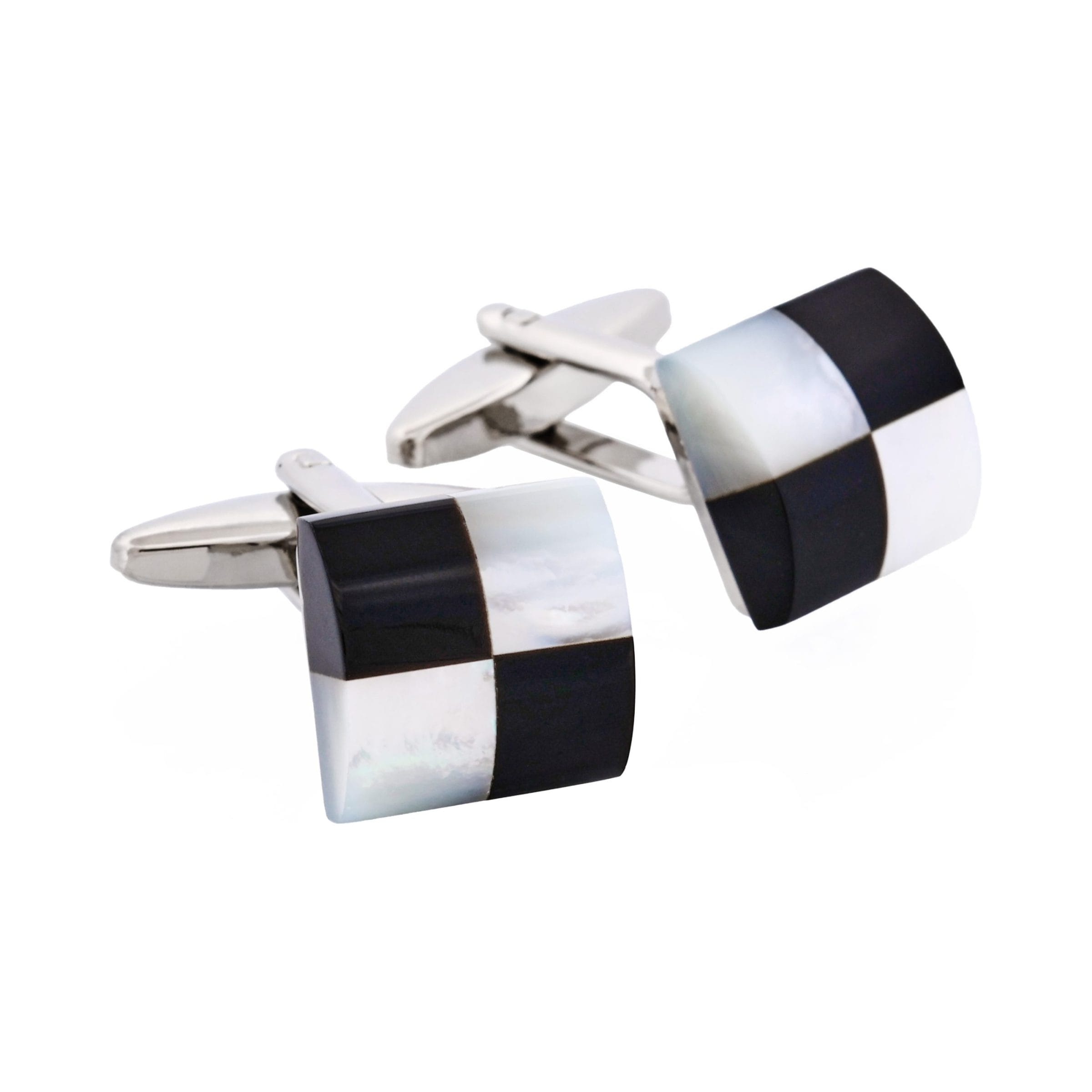 Onyx with Mother Of Pearl Square Cufflinks