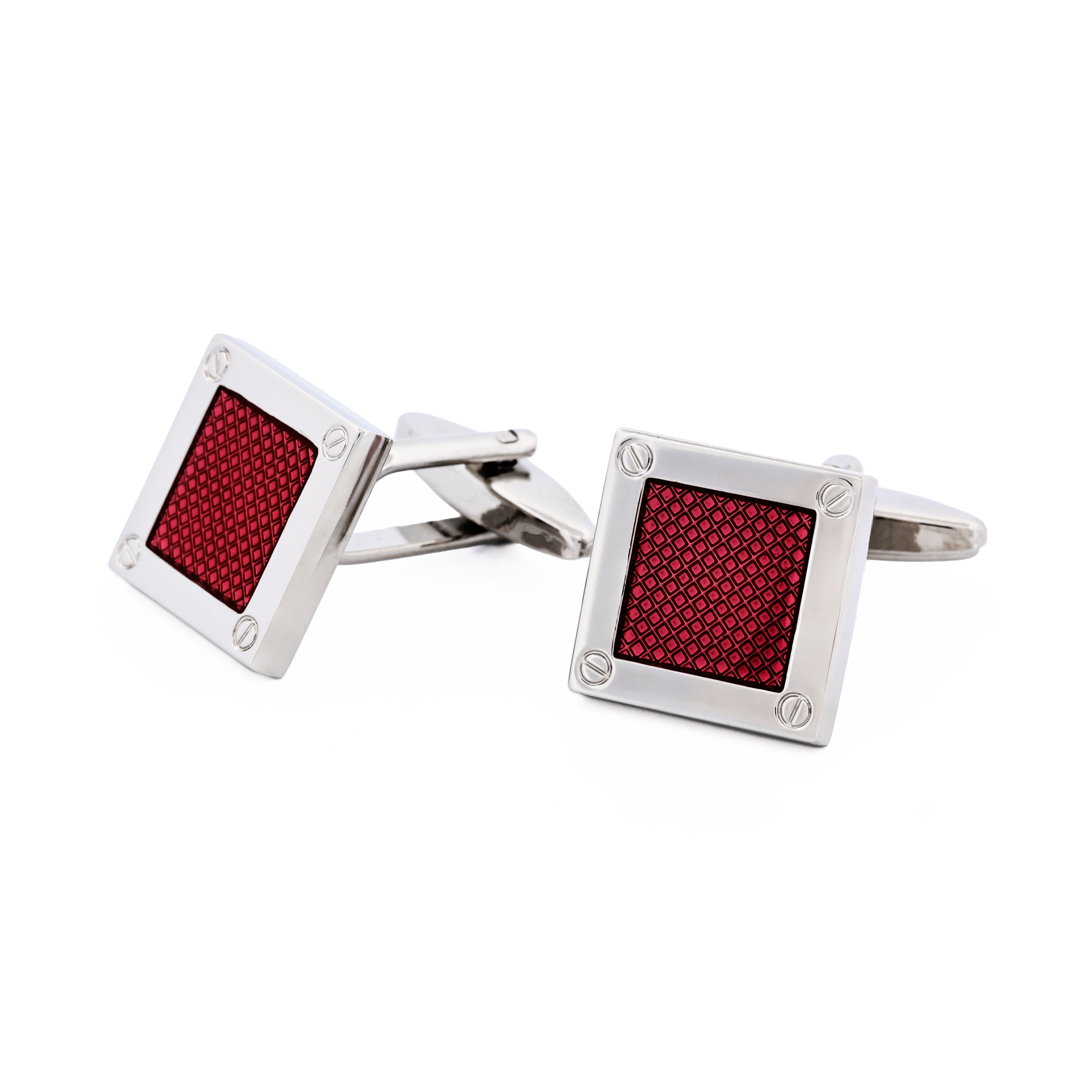 Pink enamel Cufflinks