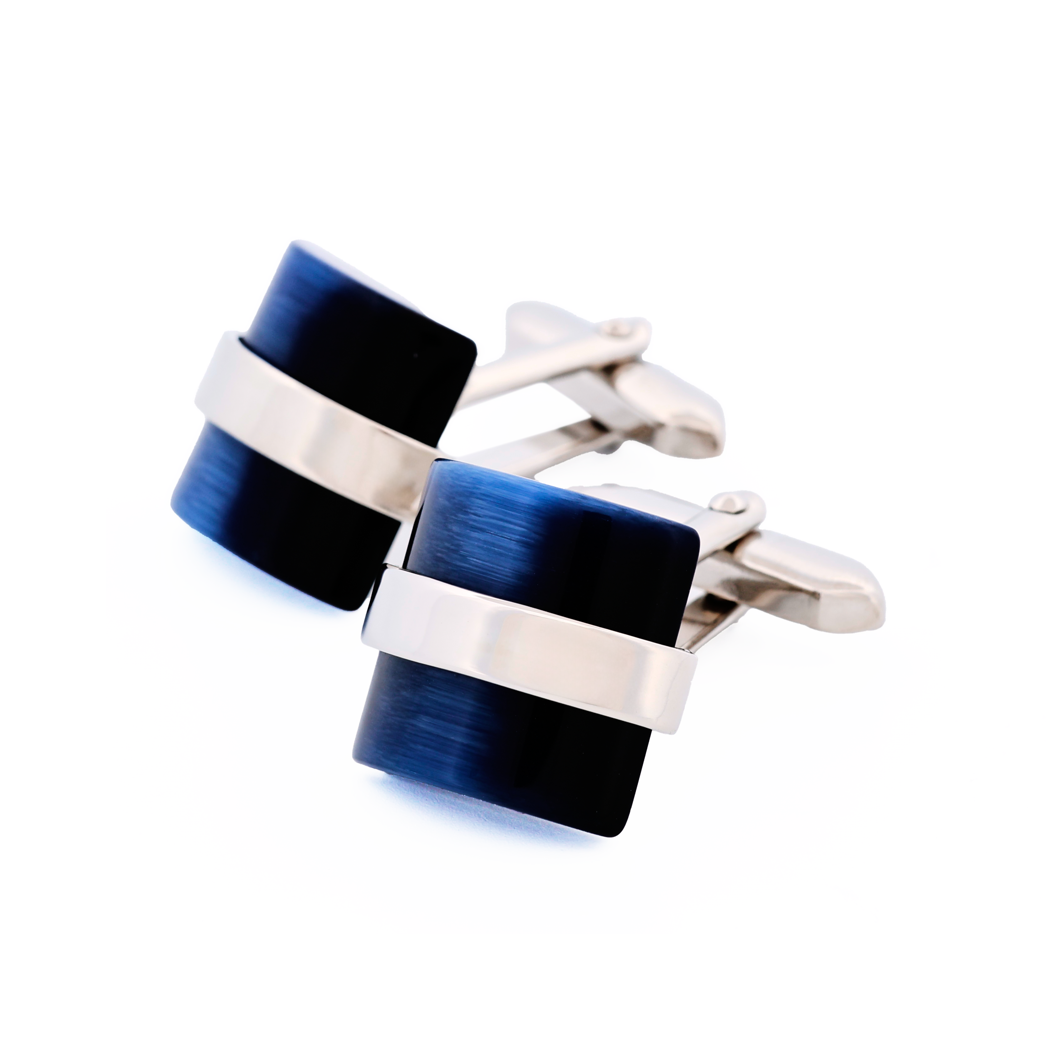 Indigo Blue Cat's Eye Cufflinks