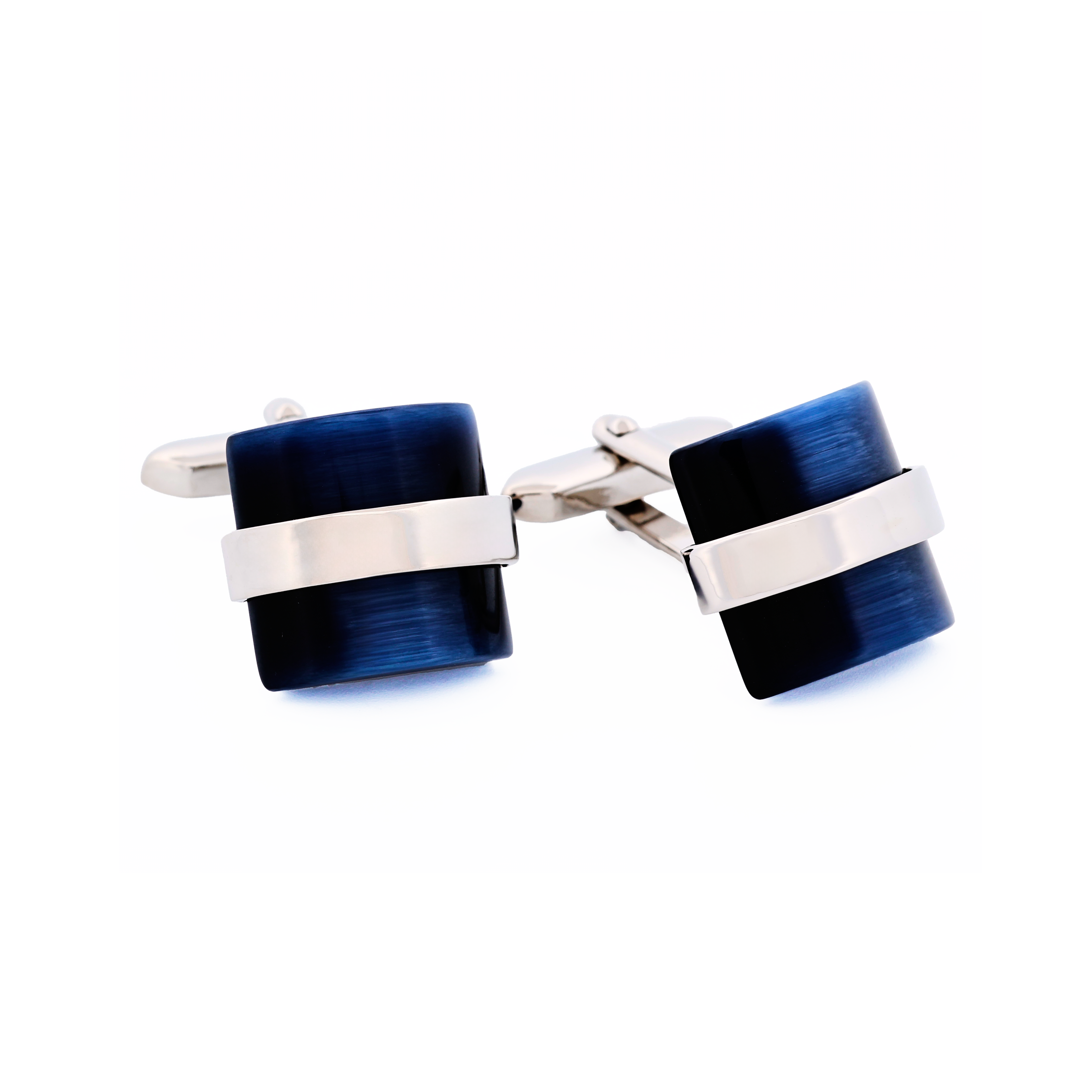 Indigo Blue Cat's Eye Cufflinks