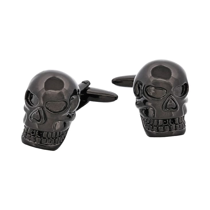 Black plated Skull Cufflinks