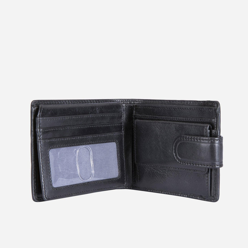 BIFOLD WALLET WITH COIN AND TAB CLOSURE - Harrys for Menswear