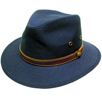 2830 -  Canvas Hat with Leather Band