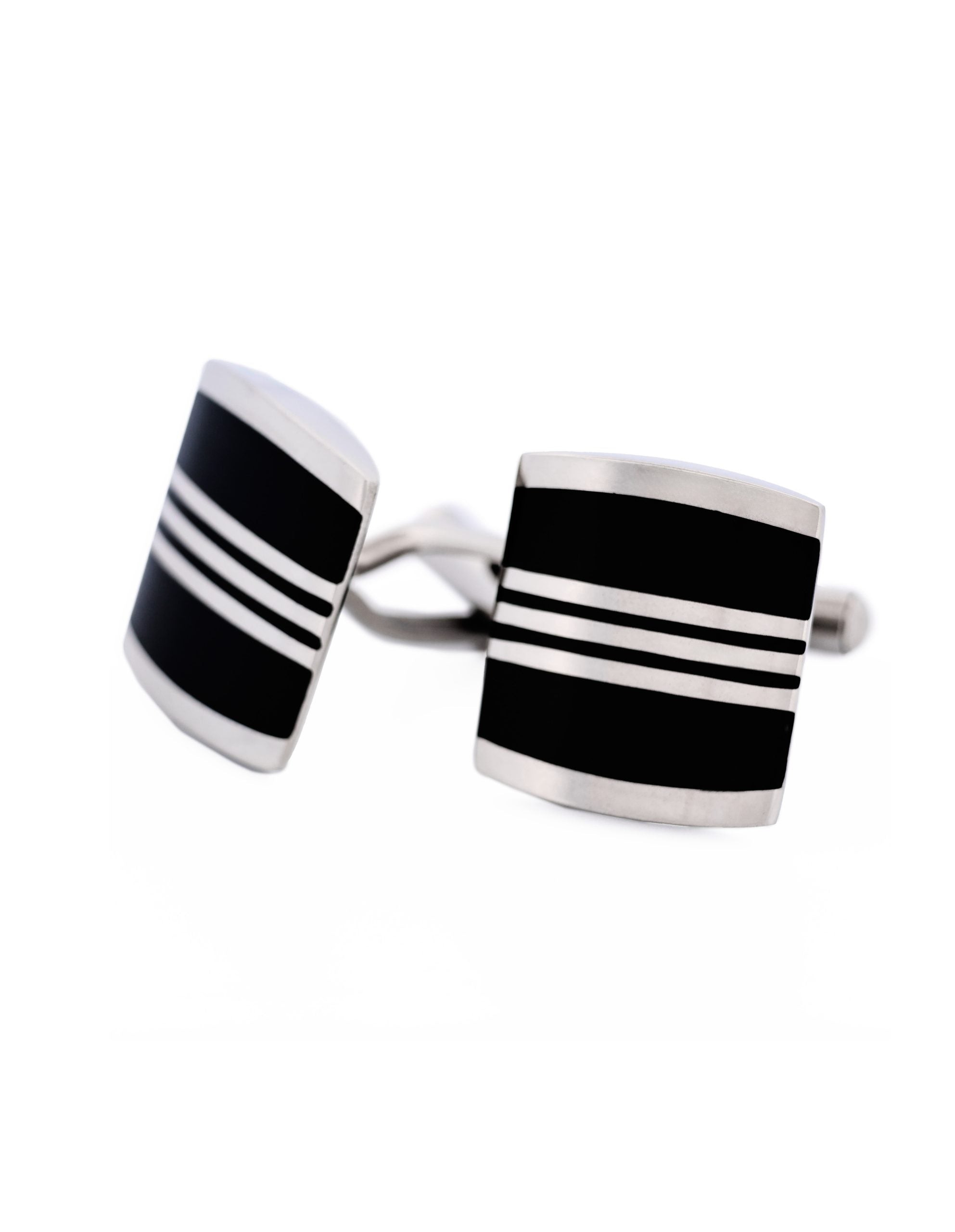 Stainless Steel Black Cufflinks