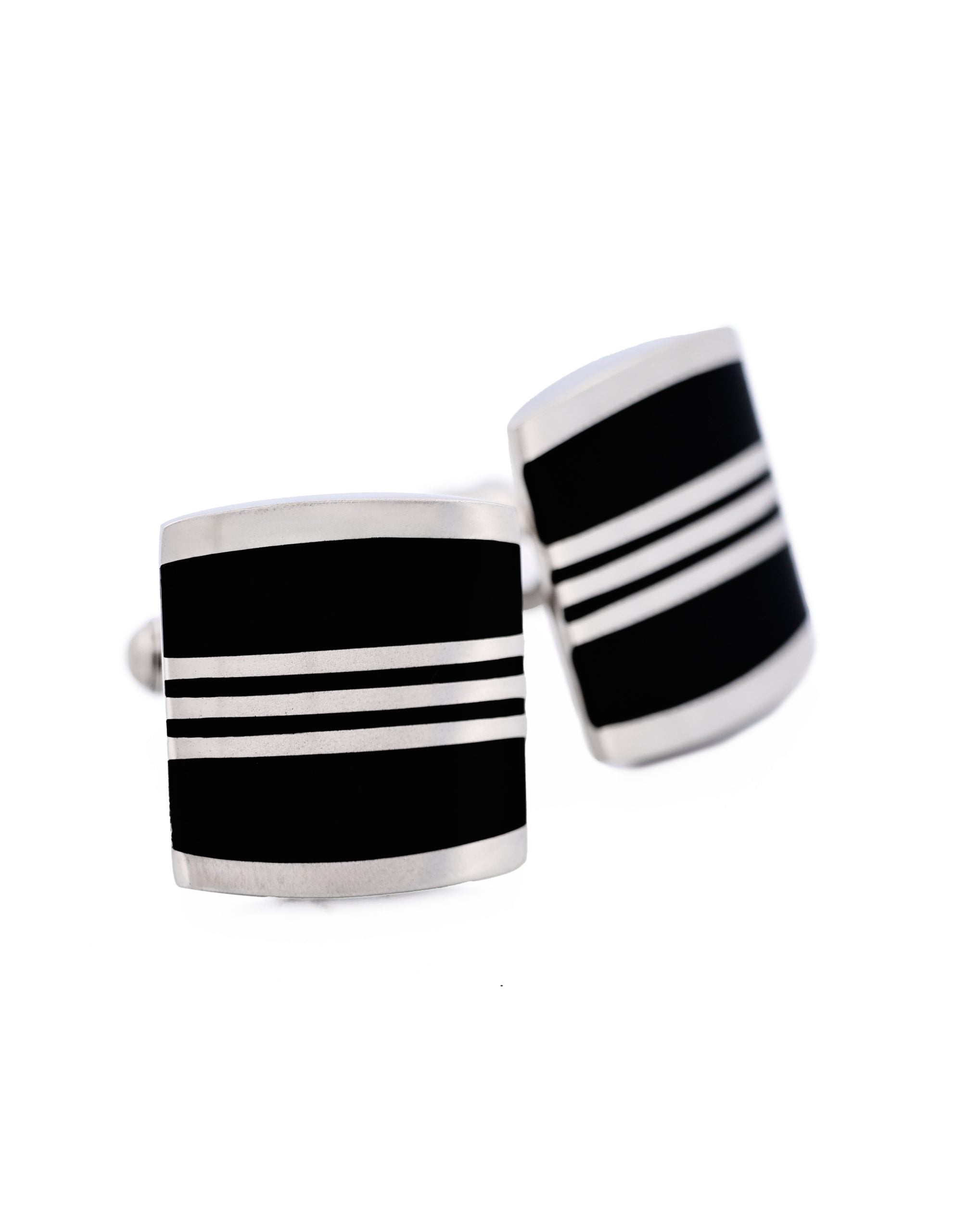 Stainless Steel Black Cufflinks