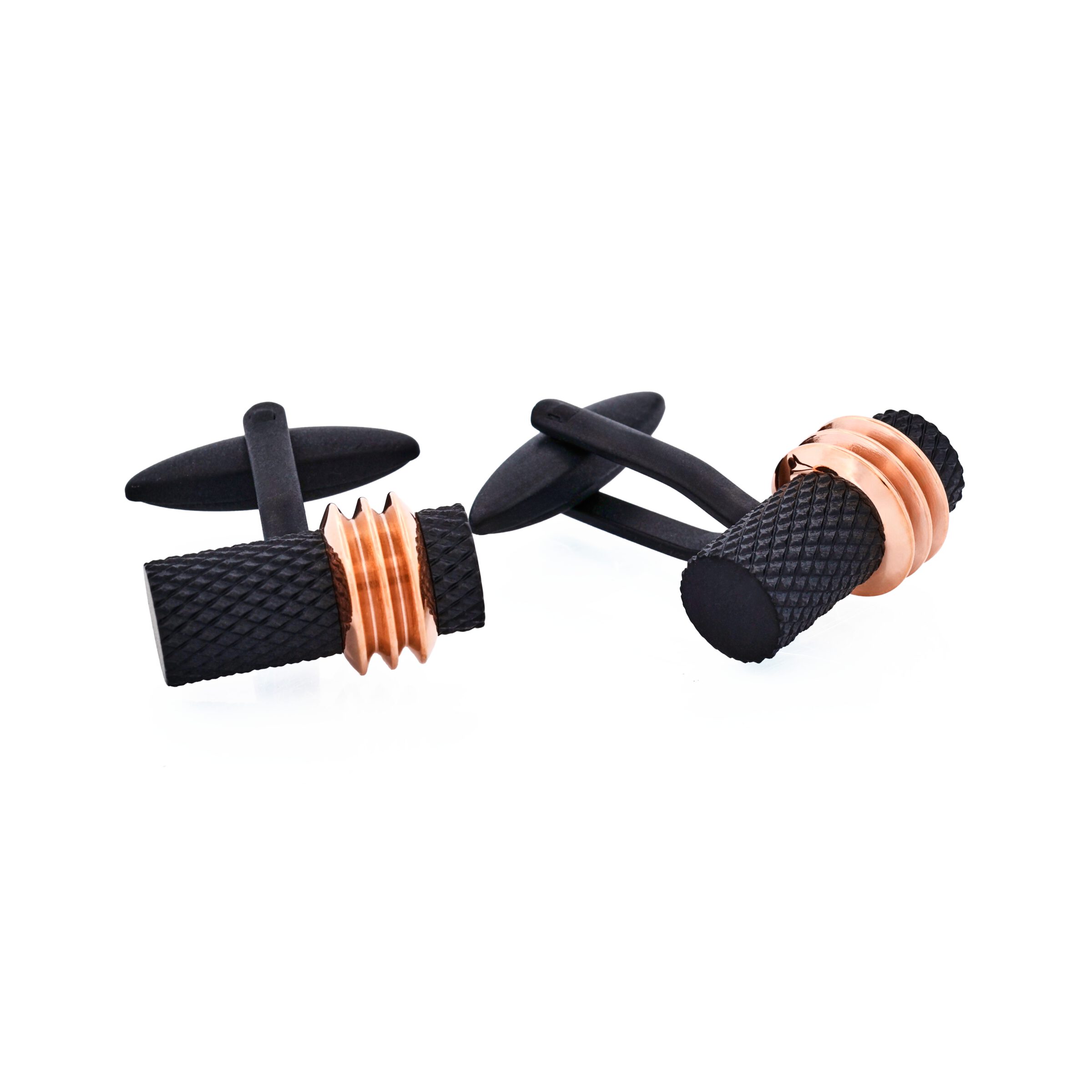 Stainless Steel Black Cufflinks
