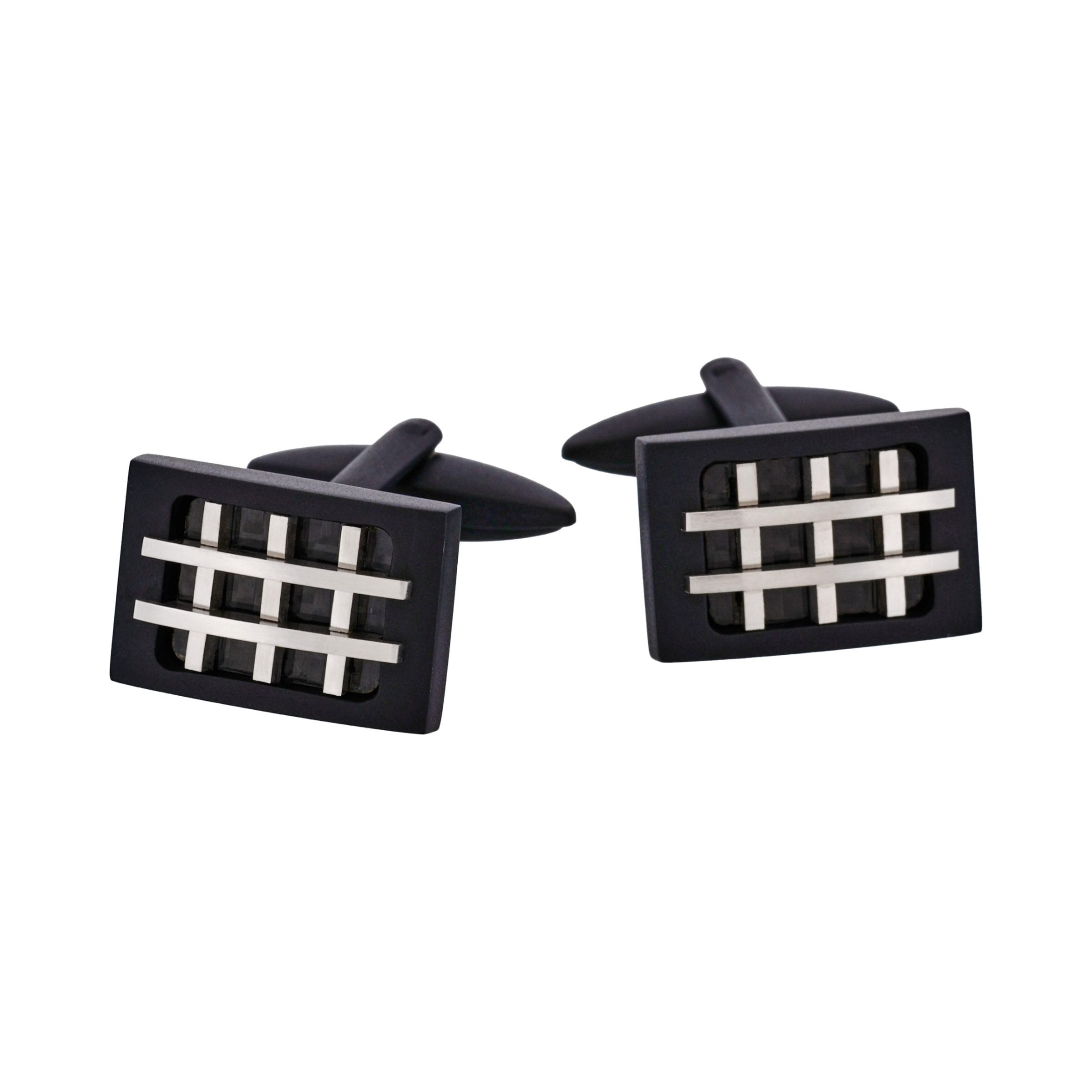 Ion Plated Black Steel Cufflinks